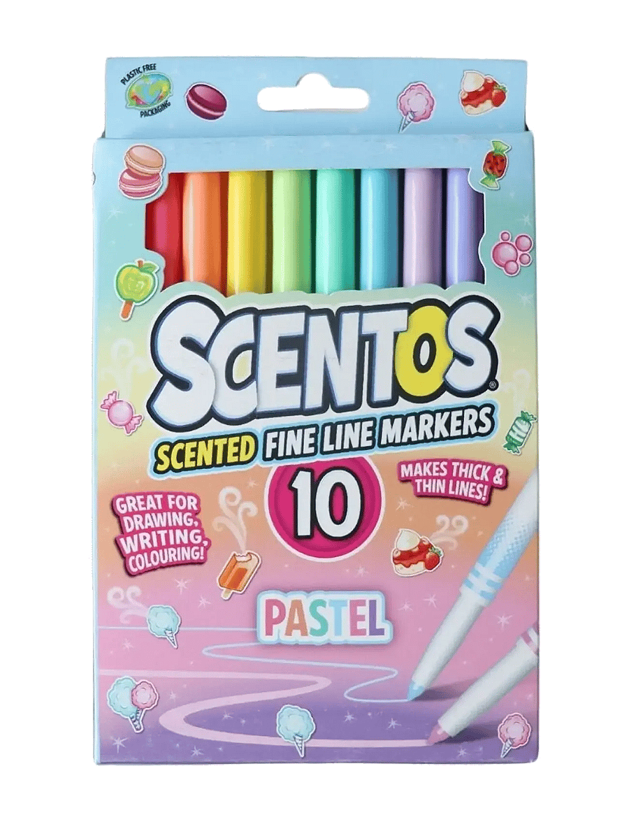 Scentos - SCENTOS Fine Line Markers Pastel 10 pcs CDU - skrivset - multicolor - 1