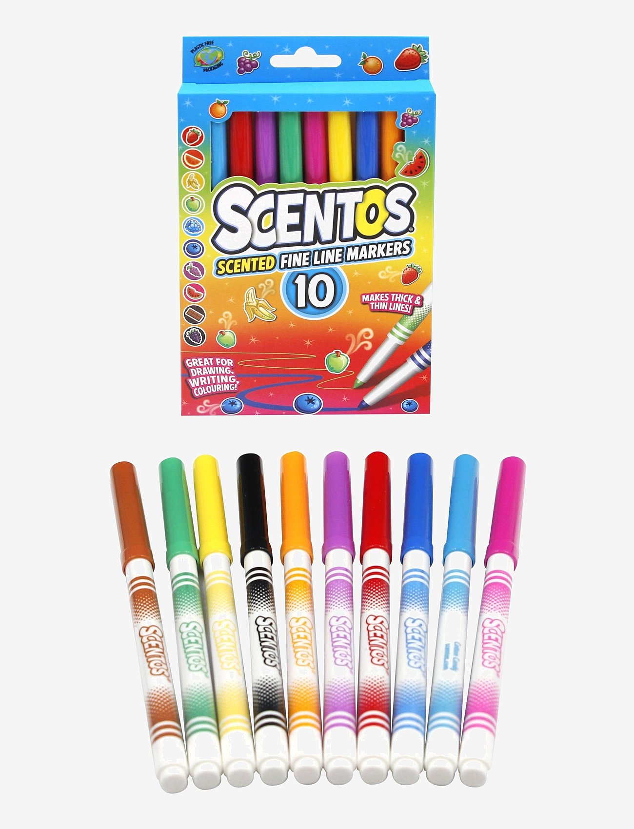 Scentos Scentos Fine Line Markers Bold 10 Pcs Cdu - Multi/patterned - ONE SIZE