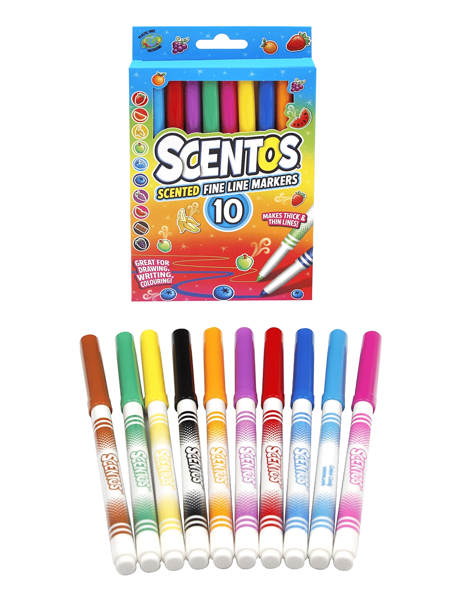 Scentos - SCENTOS Fine Line Markers Bold 10 pcs CDU - skrivset - multicolor - 0