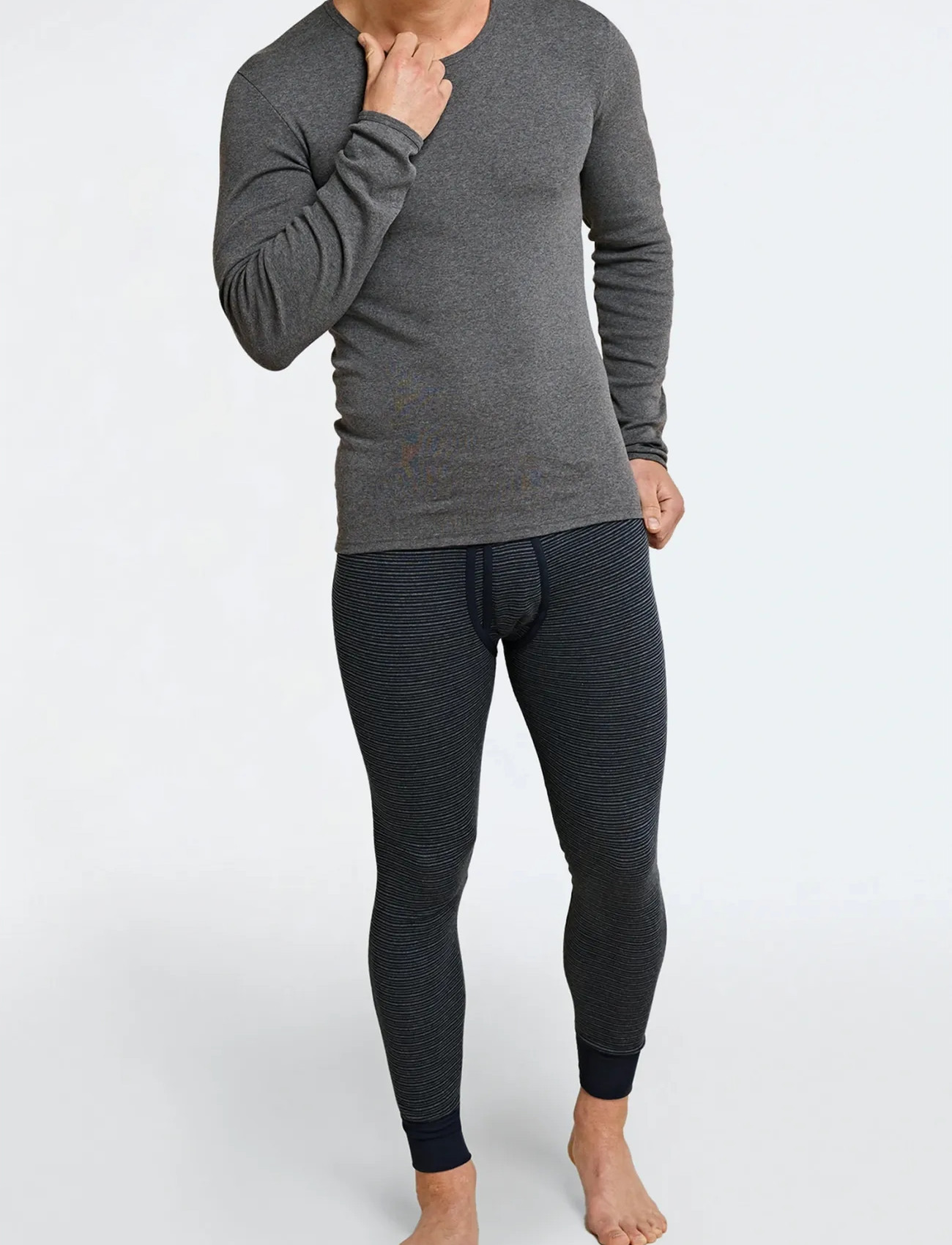 Schiesser Long Pants - Black - M