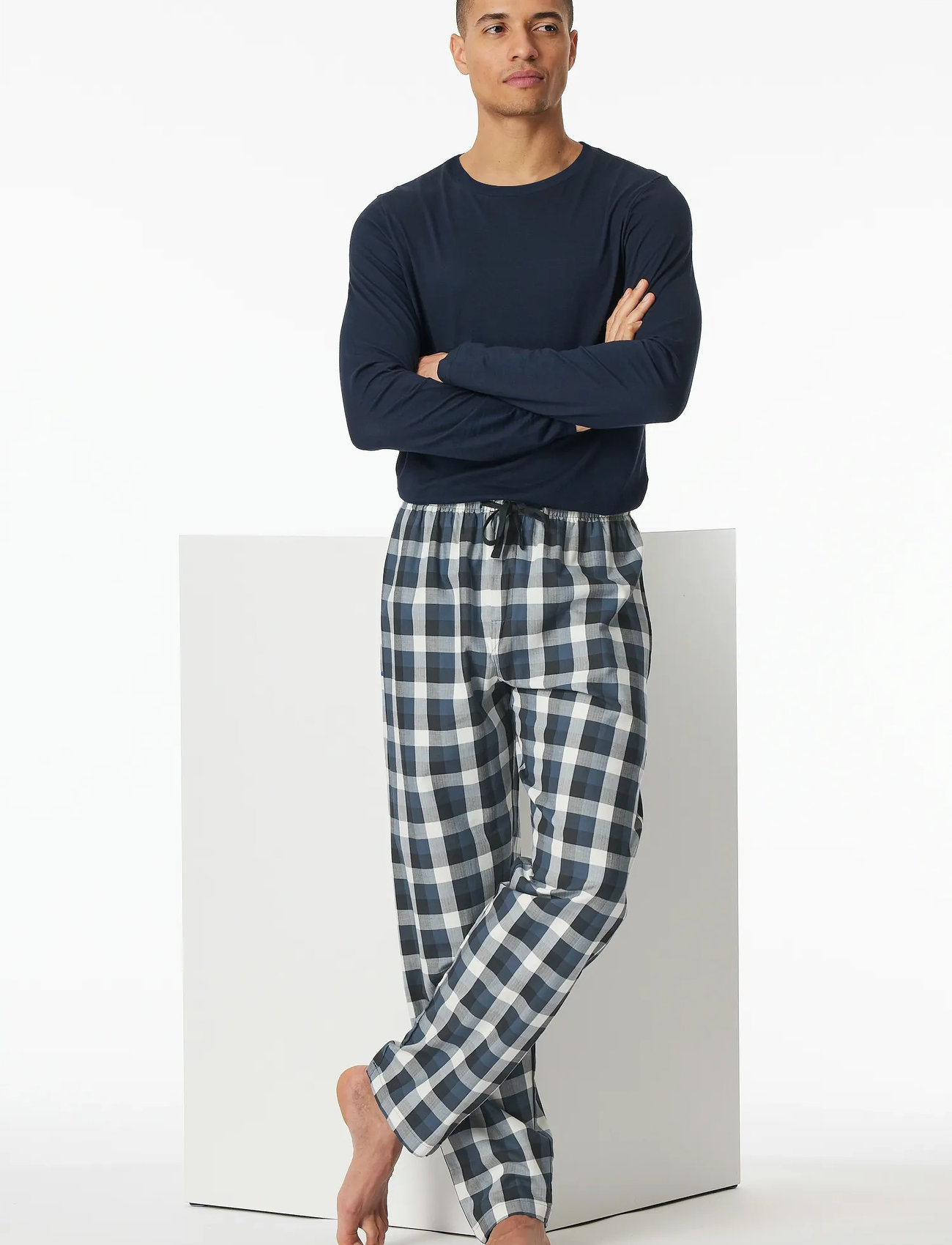 Schiesser Long Pants - Blue - S 1