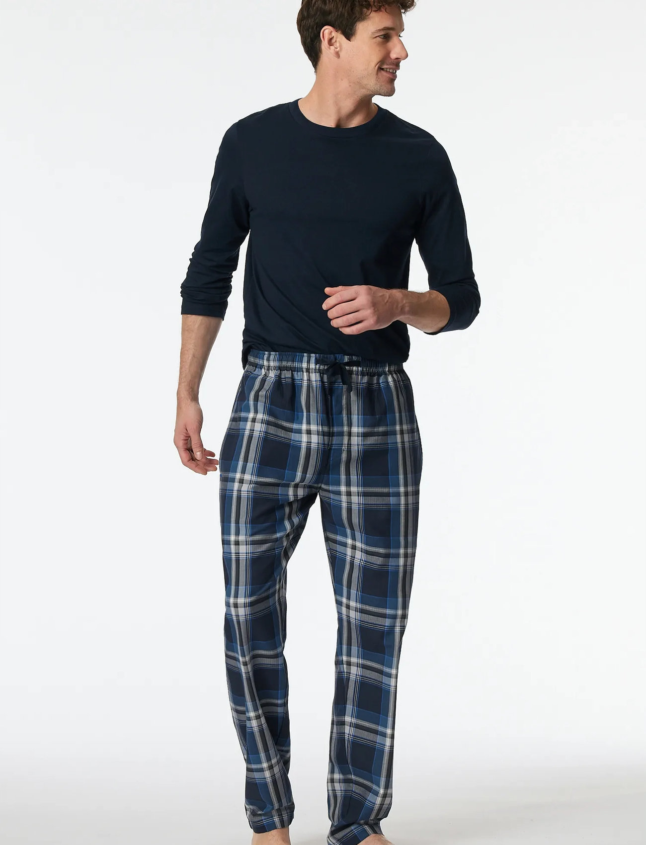 Schiesser Long Pants - Blue - S 2