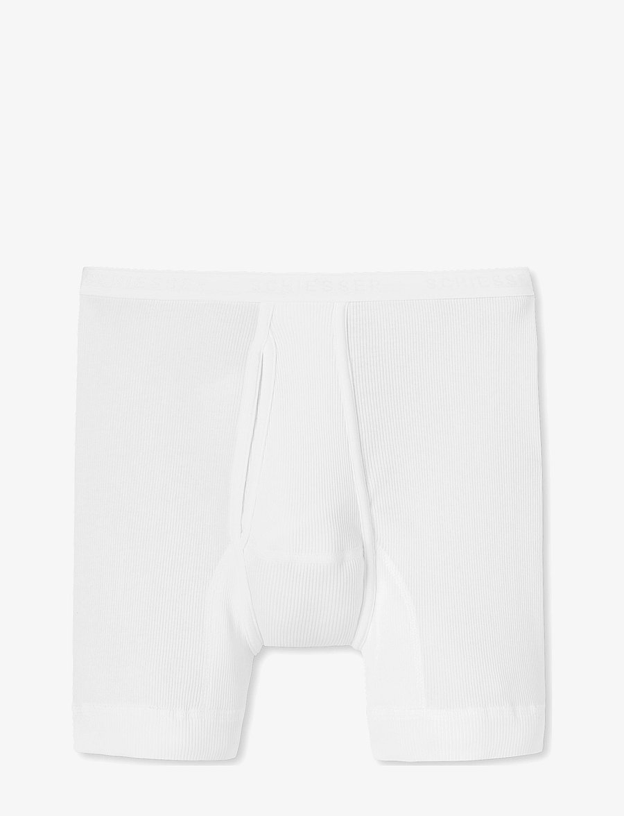 Schiesser - Short Underpants with Fly and Double Rib, White - Original Classics - enge boxershorts - white - 3