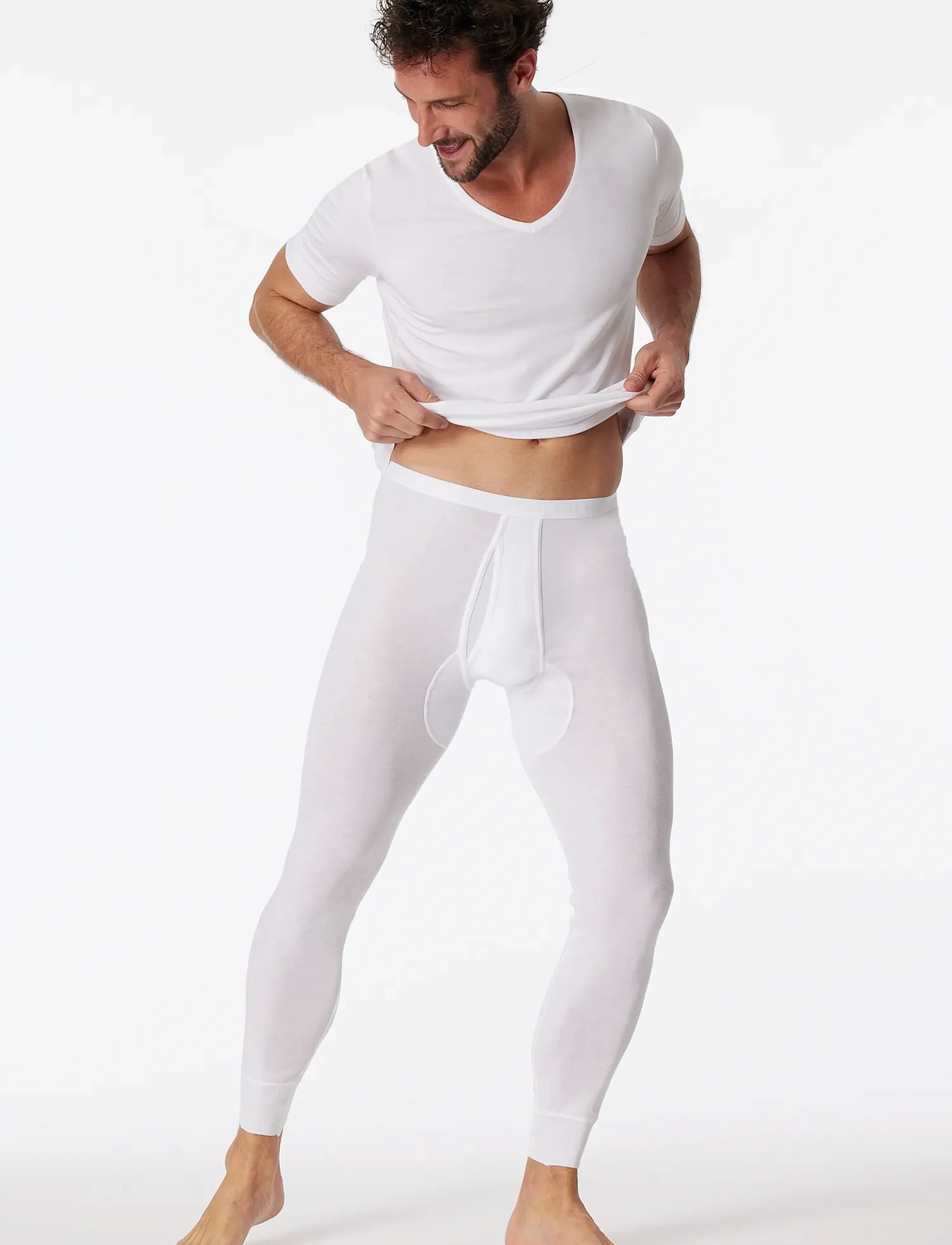 Schiesser - Long Pants - funkionsunterwäsche - hosen - white - 5