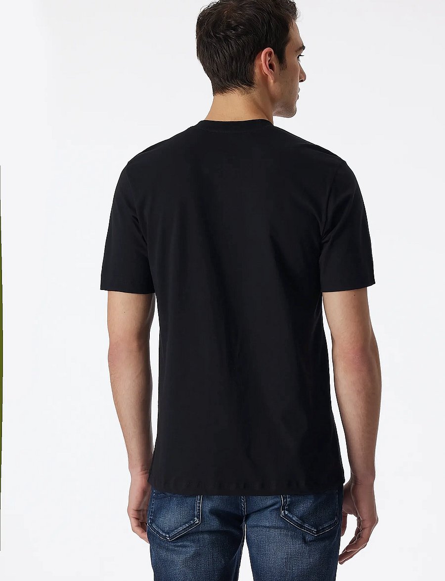 Schiesser - Short-Sleeve Jersey T-Shirt, 2-pack, Round Neck, White - American T-Shirt - short-sleeved t-shirts - black - 3