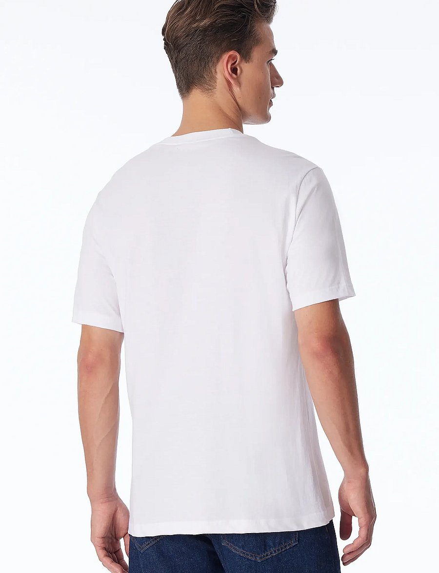 Schiesser - Short-Sleeve Jersey T-Shirt, 2-pack, round neck, black - American T-Shirt - kurzärmelige t-shirts - white - 3