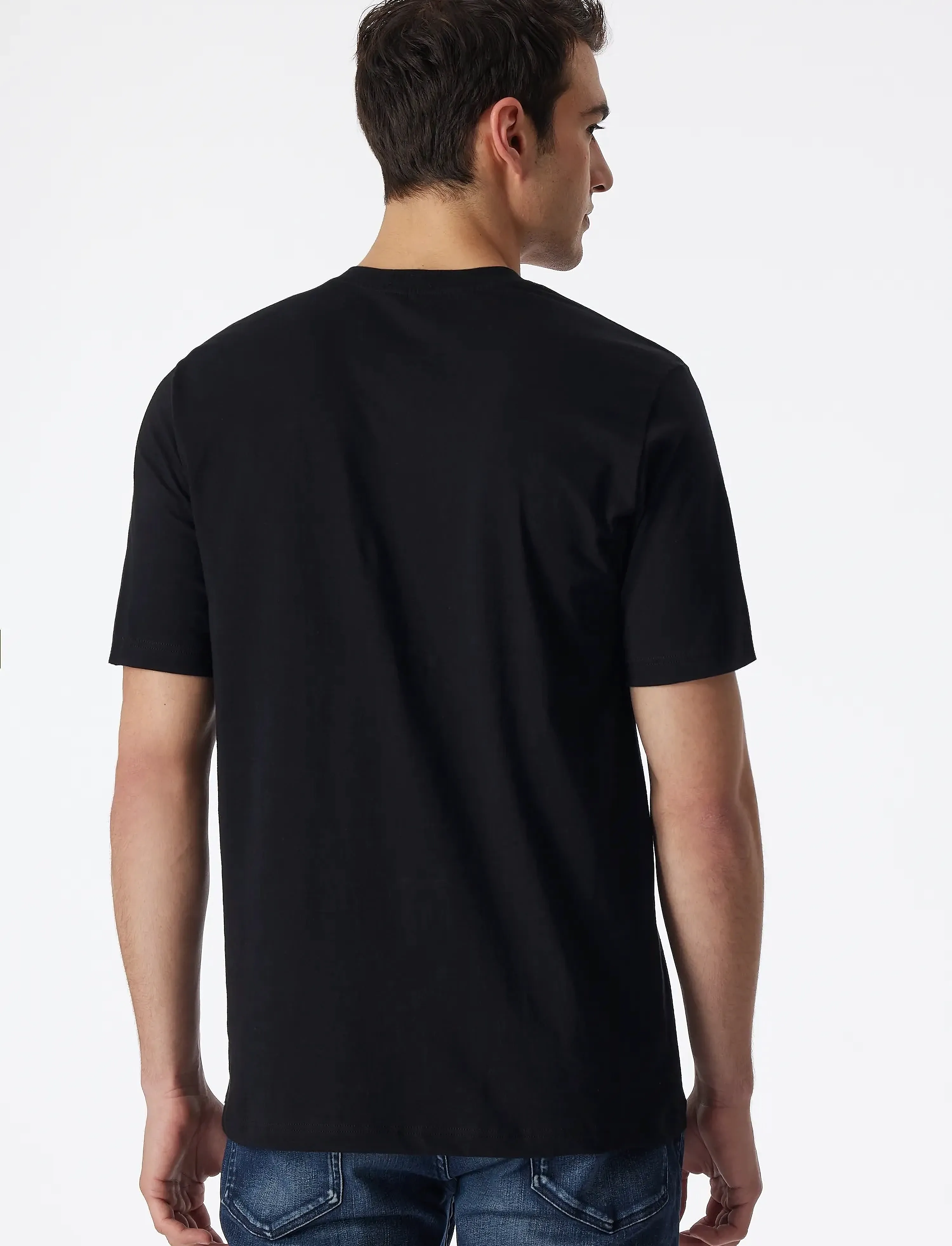 Schiesser Short-Sleeve Jersey T-Shirt, 2-Pack, V-Neck, Black American T-Shirt herr – bild 2