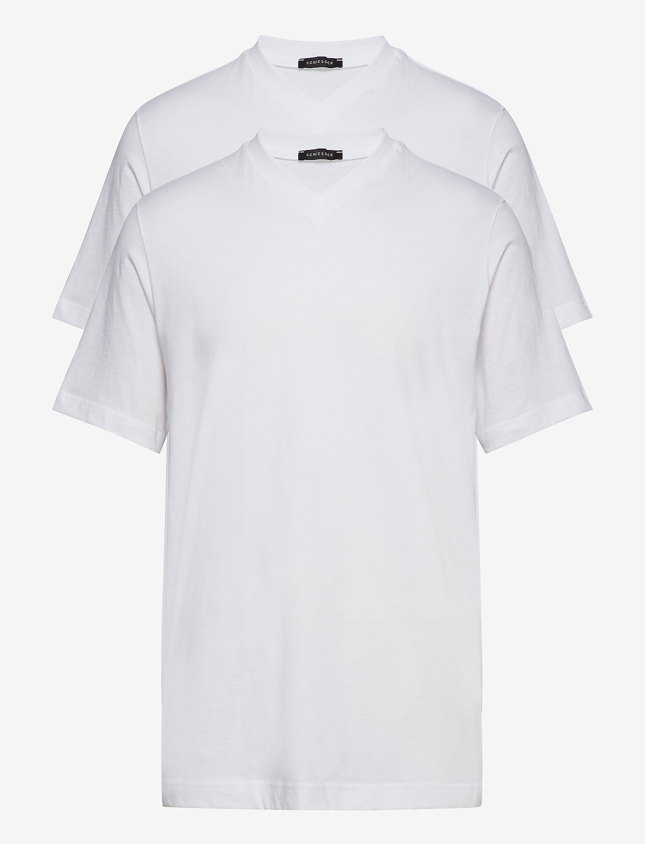 Schiesser - Shirt 1/2 - t-shirts med v-hals - white - 1