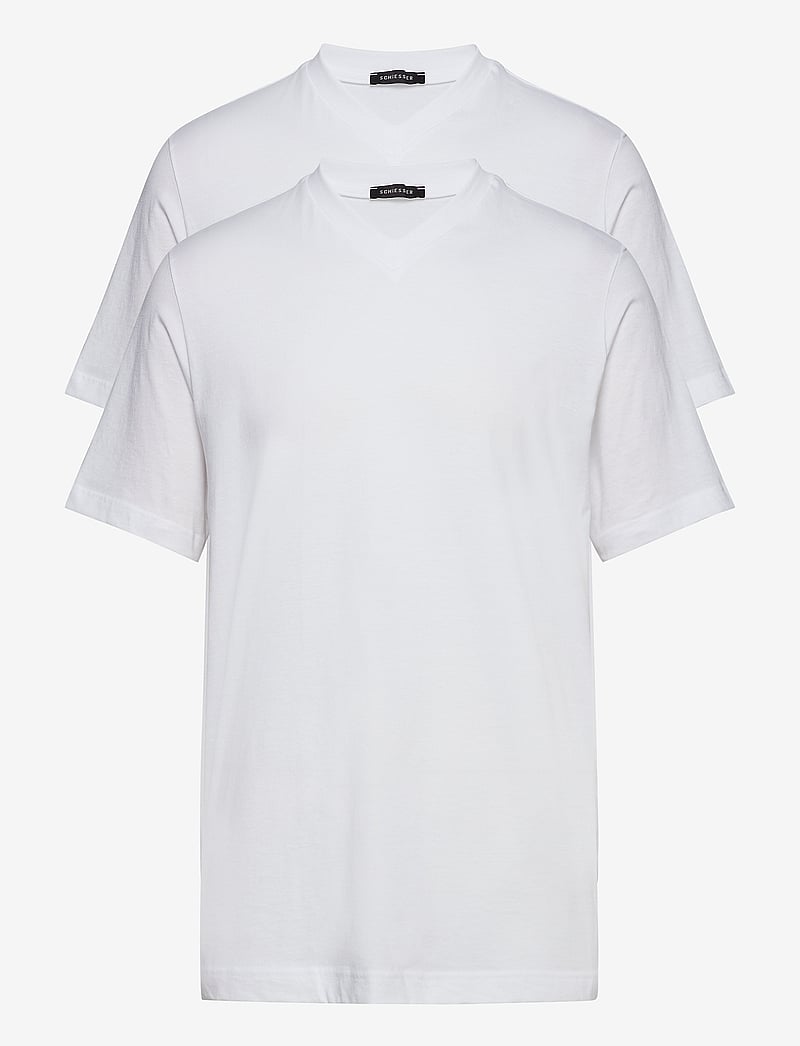 Schiesser - Shirt 1/2 - t-shirts med v-hals - white - 1