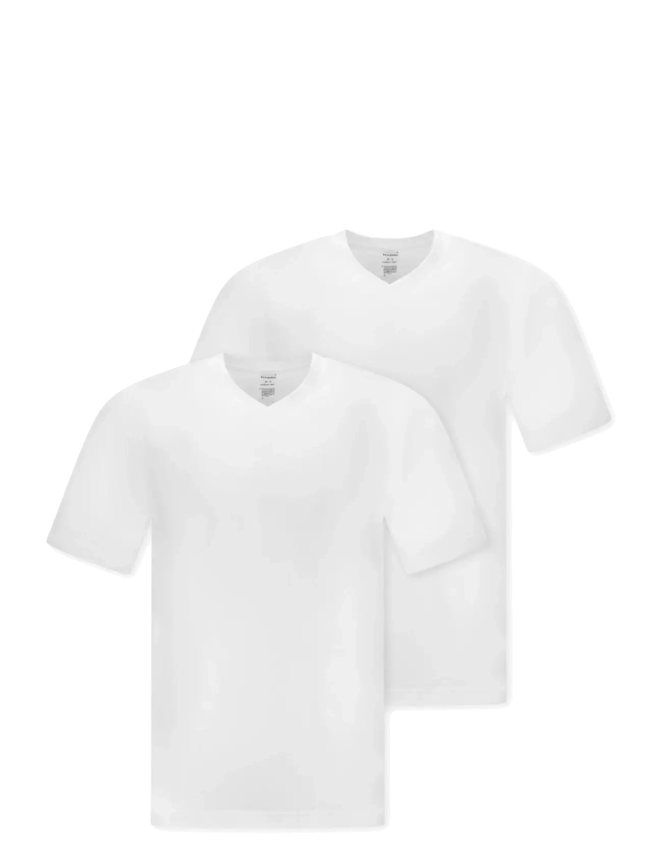Schiesser - Short-Sleeve Jersey T-Shirt, 2-pack, v-neck, white - American T-Shirt - t-shirts mit v-ausschnitt - white - 1