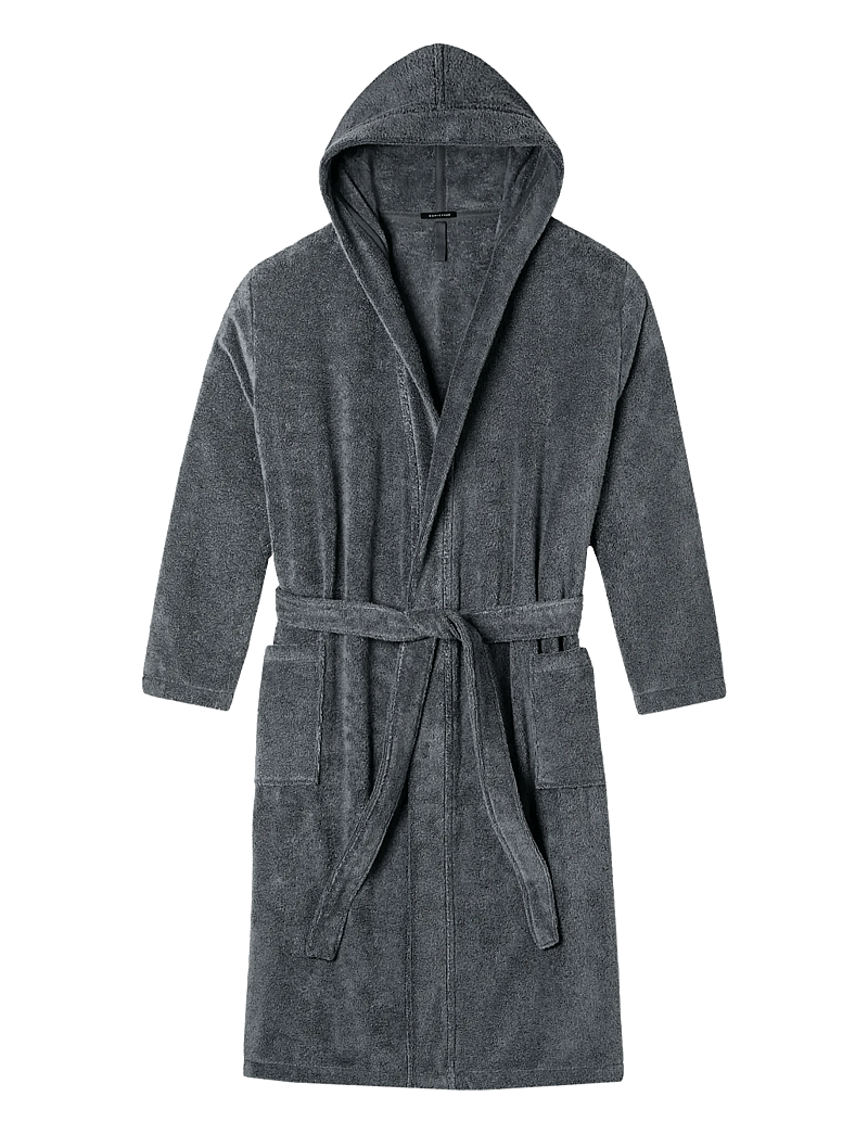 Schiesser - Bath Robe - bademäntel - grey - 1