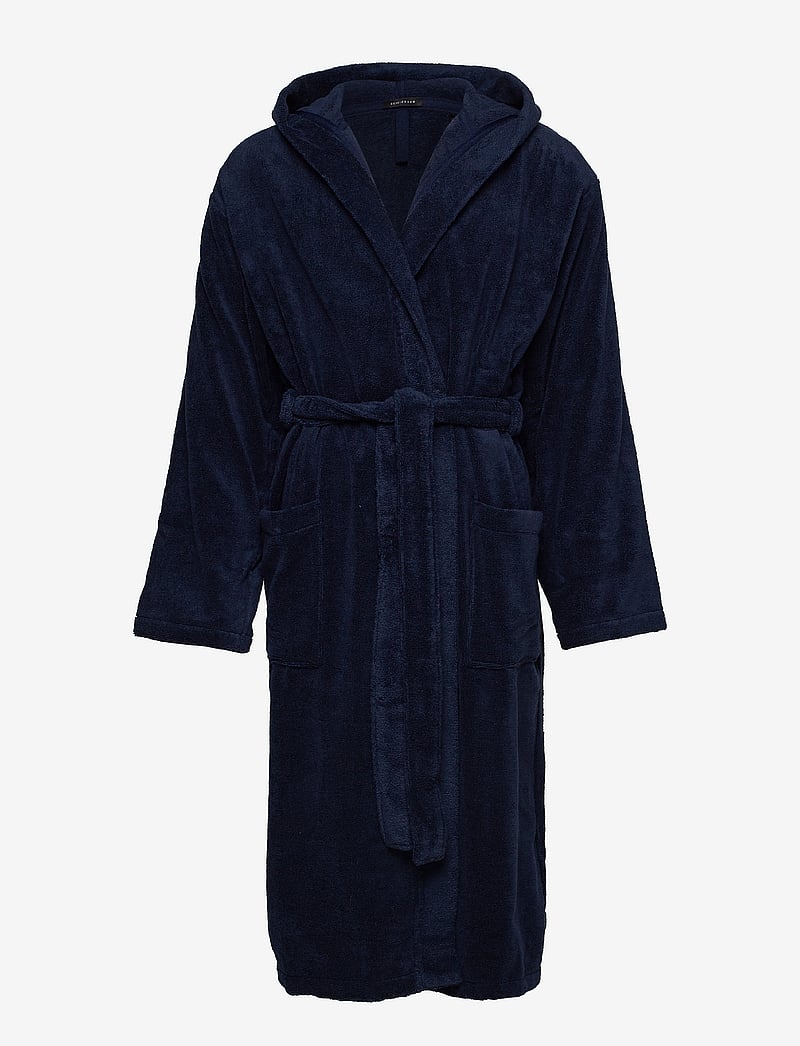Schiesser - Bath Robe - bademäntel - navy - 1