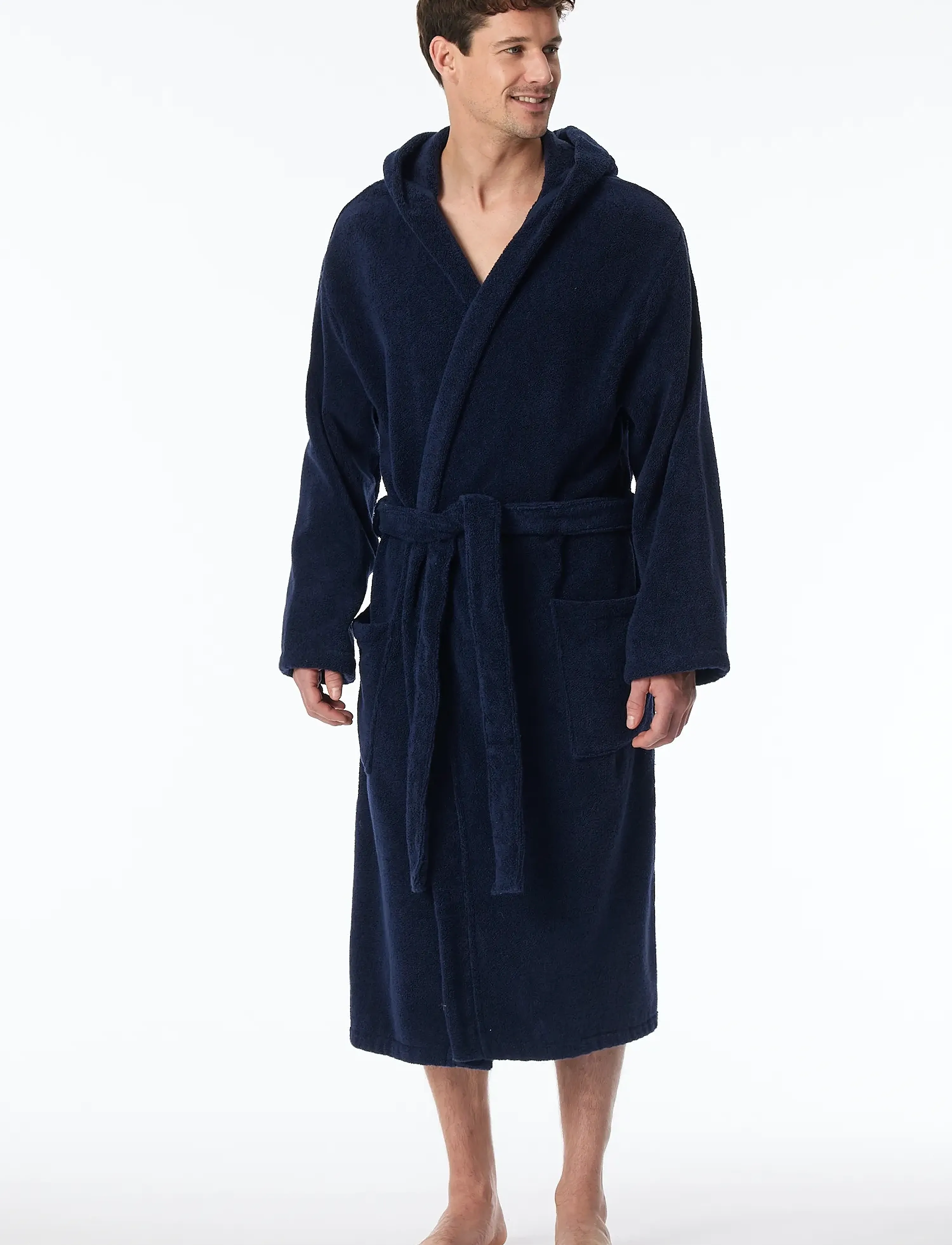 Schiesser - Bath Robe - hommikumantlid - navy - 4