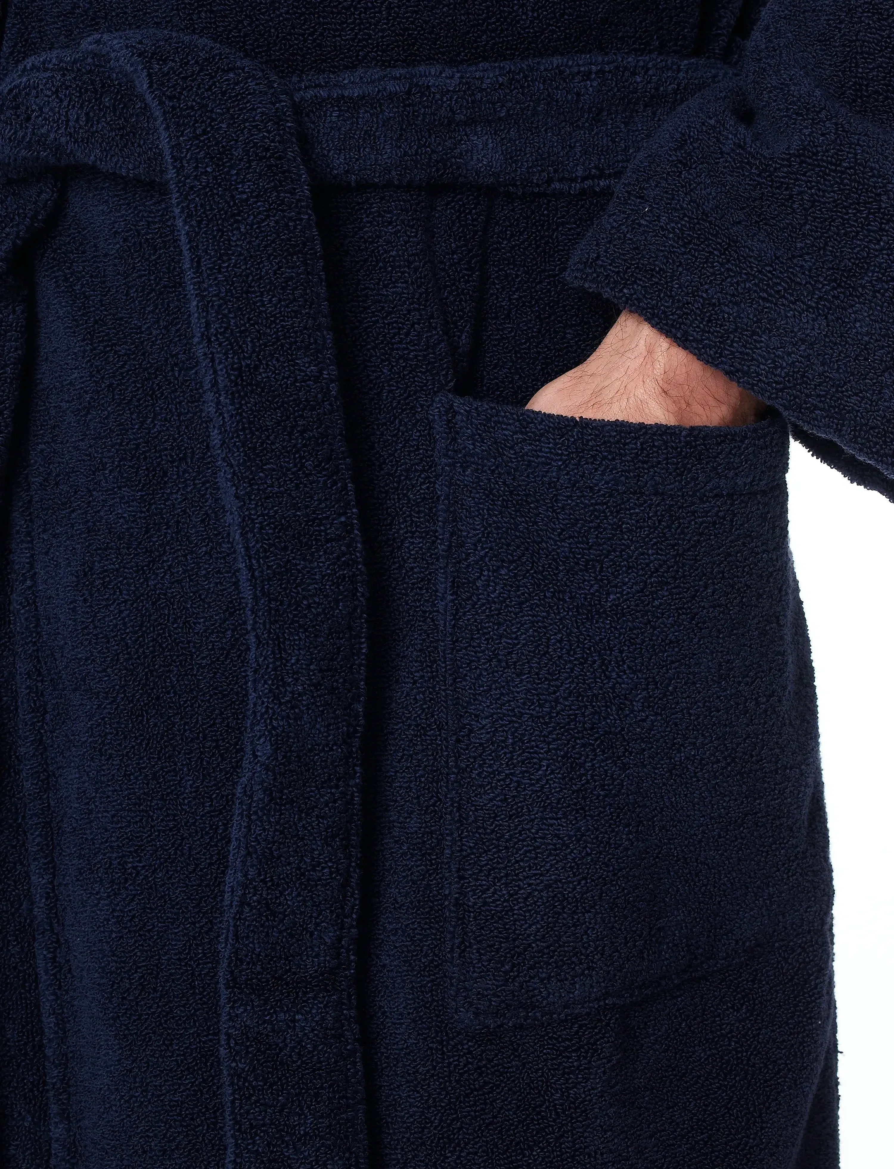 Schiesser Bath Robe - Meestele - NAVY / navy