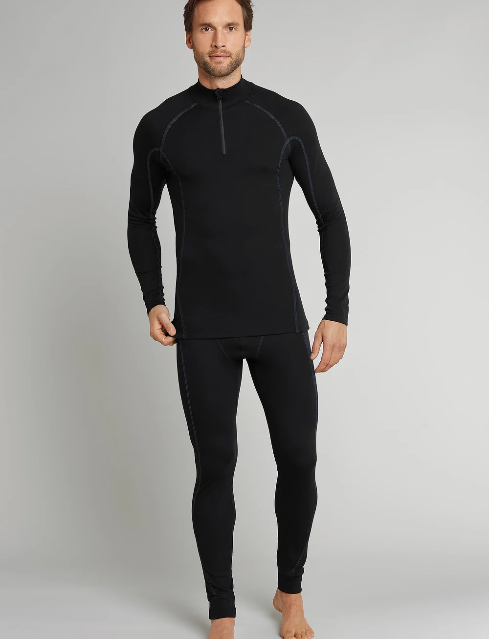 Schiesser - Long Pants - underställsbyxor - black - 0