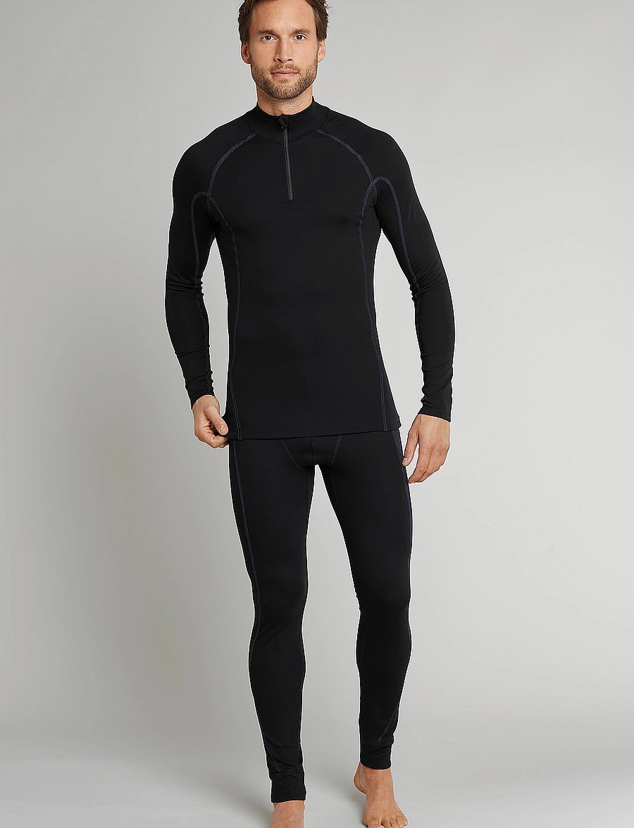 Schiesser - Long Pants - kerrastohousut - black - 0