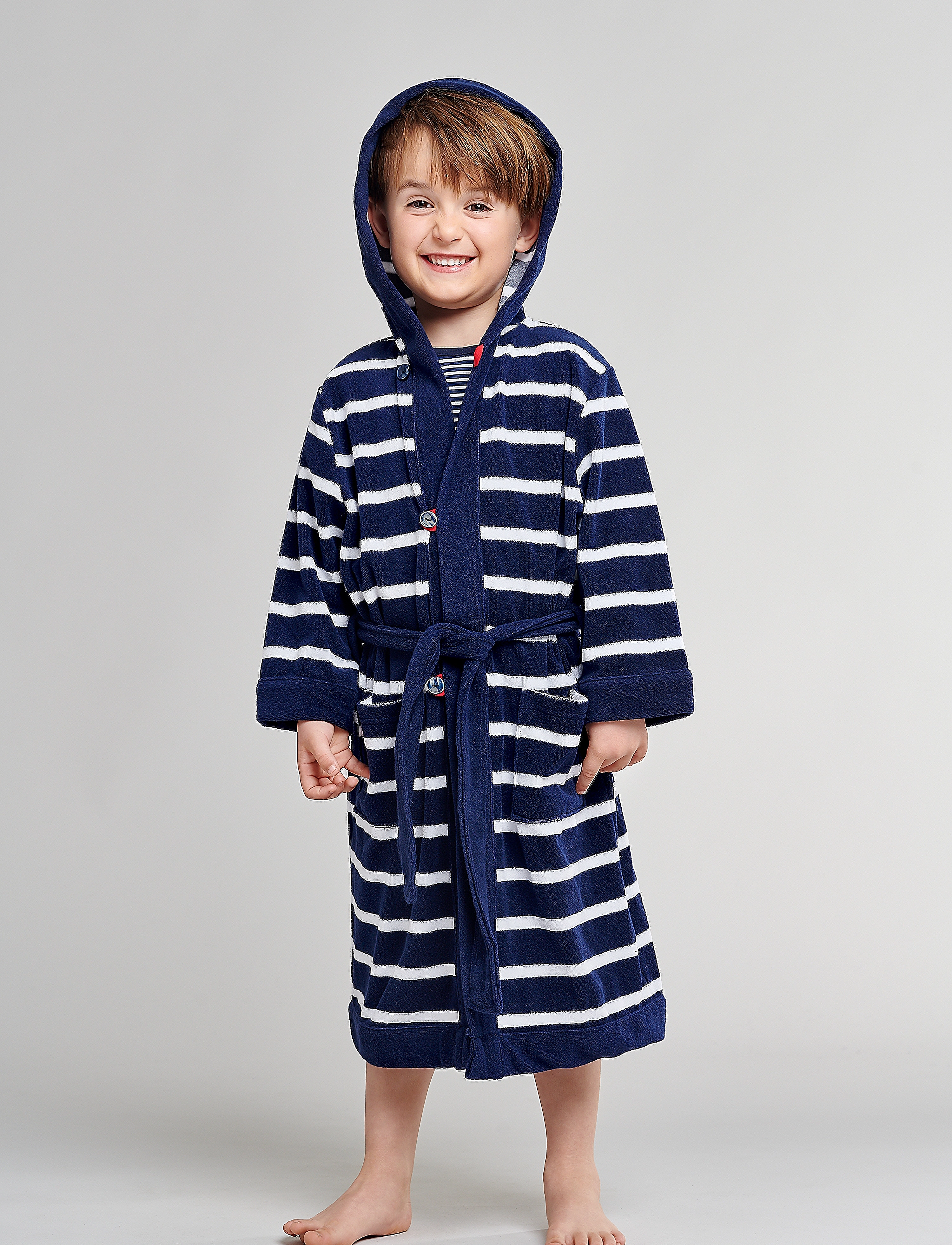 Schiesser - Bath Robe - dark blue - 1