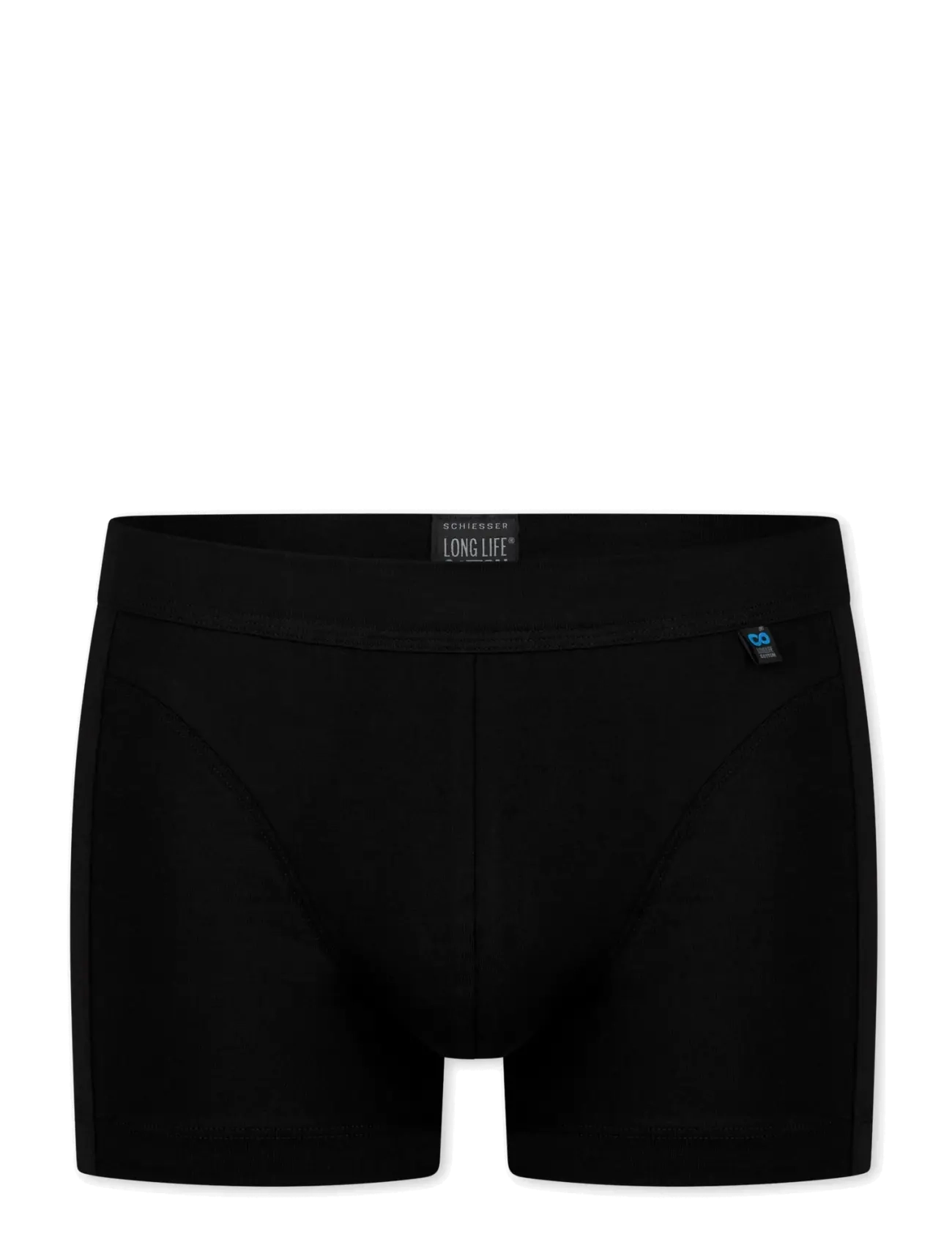 Schiesser Black Shorts - Long Life Cotton - Schiesser - BLACK / black
