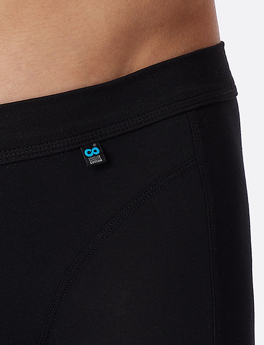 Schiesser - Black Shorts - Long Life Cotton - enge boxershorts - black - 5