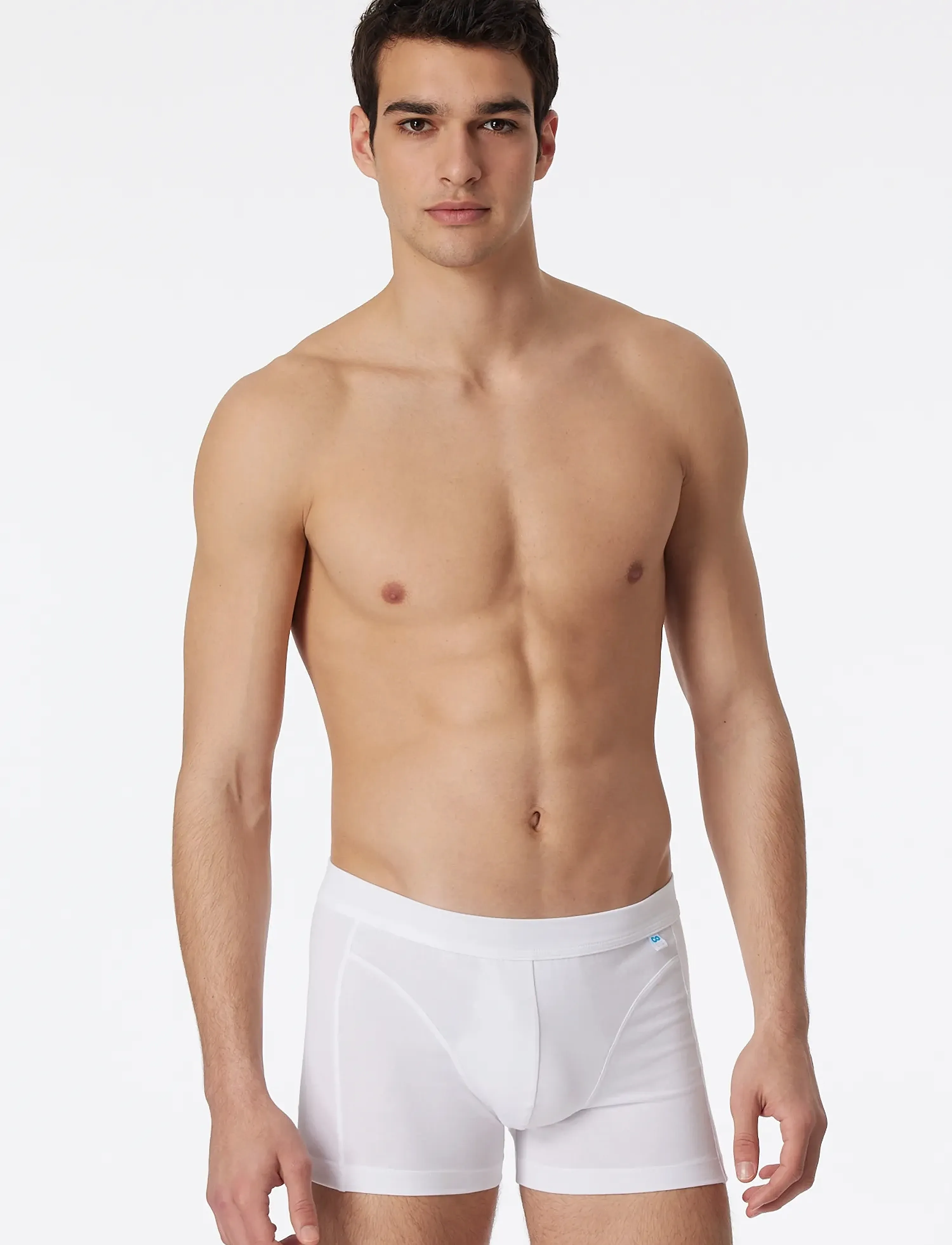 Schiesser White Shorts Long Life Cotton, L, Underwear, Weiß - Boxers, Männerswear