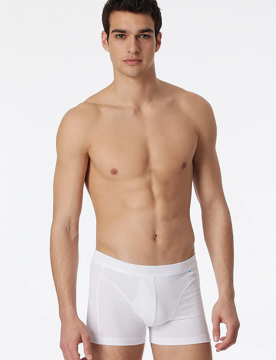 Schiesser - Black Shorts - Long Life Cotton - enge boxershorts - white - 0