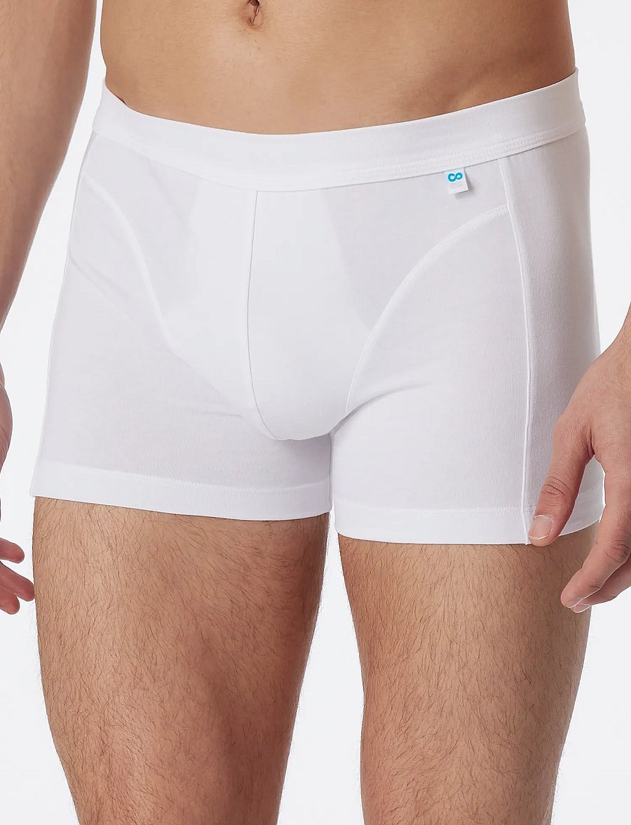 Schiesser - Black Shorts - Long Life Cotton - enge boxershorts - white - 4