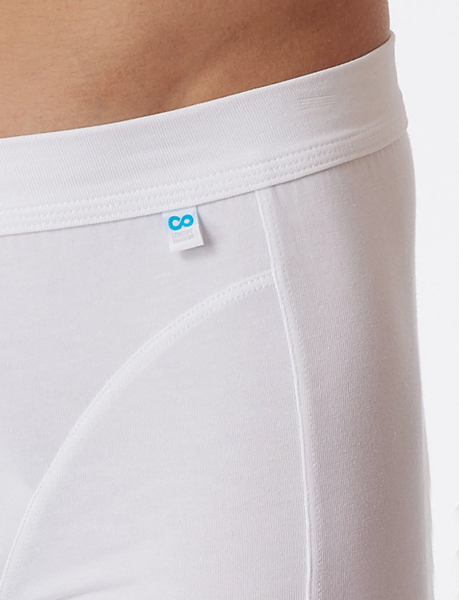 Schiesser - Black Shorts - Long Life Cotton - enge boxershorts - white - 5