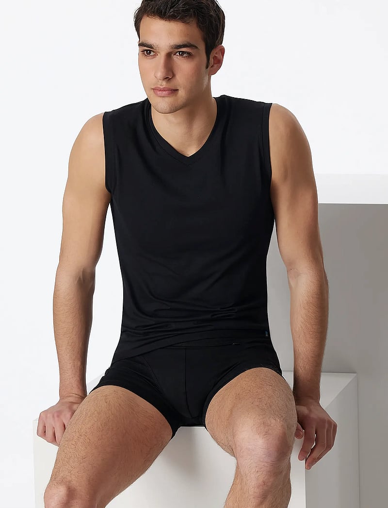 Schiesser - Tank Top - nattrøjer - black - 0