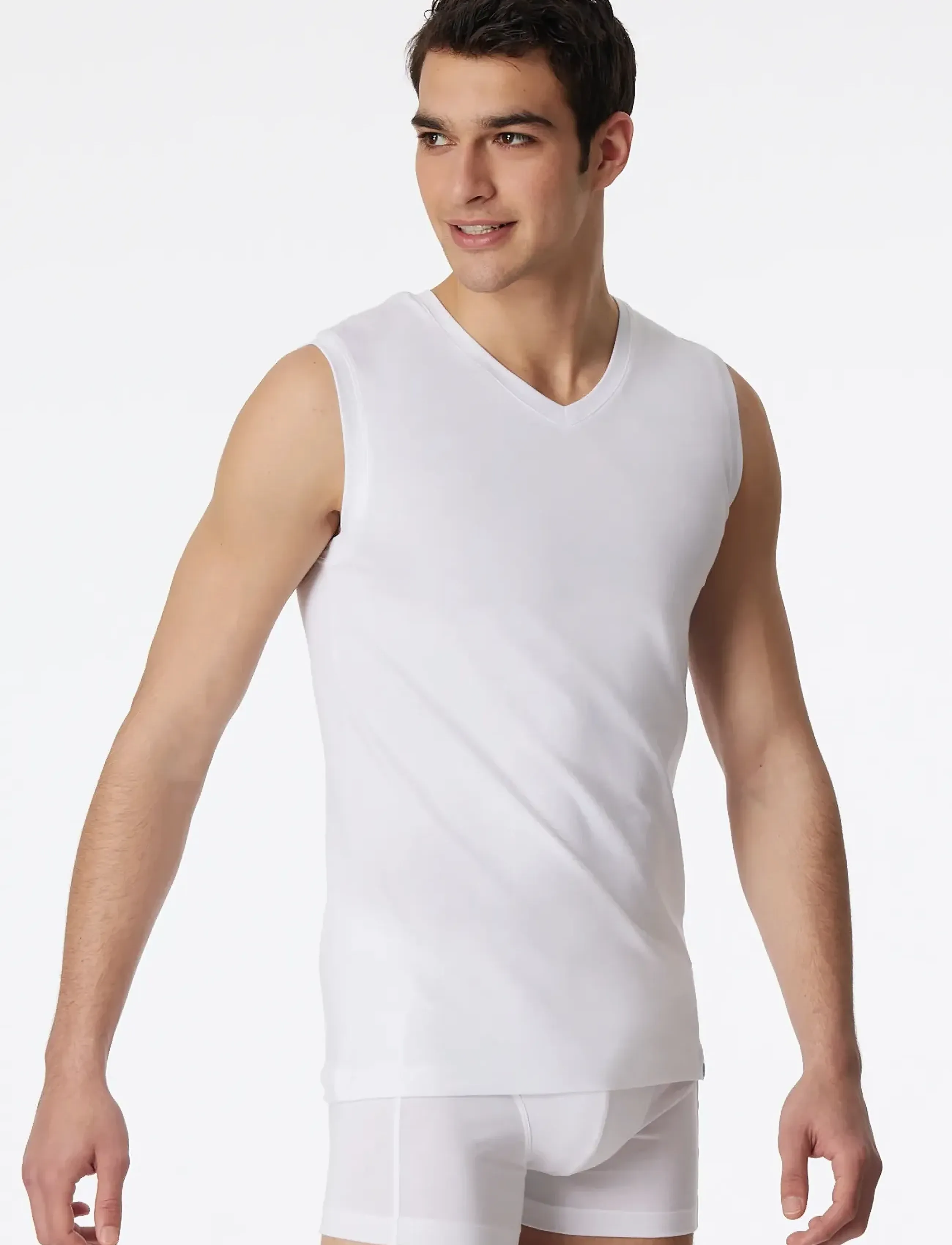 Schiesser Tank Top - Tagasi põhilise juurde - WHITE / white