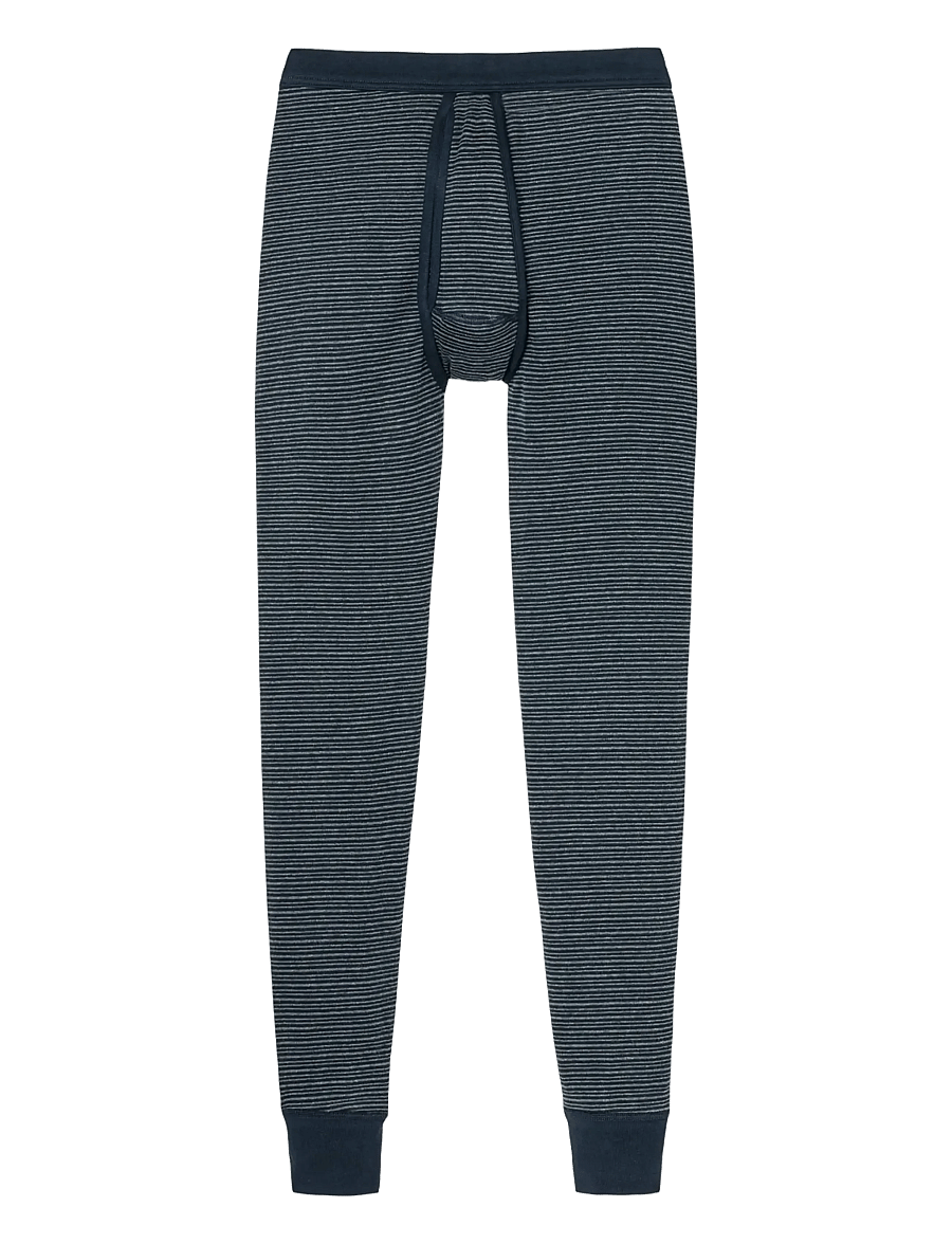 Schiesser - Long Pants - aluskihina kantavad püksid - dark blue - 1