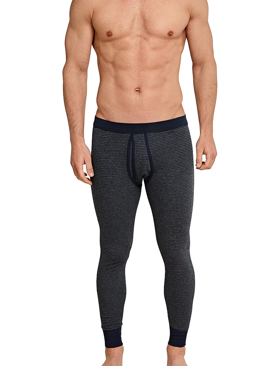 Schiesser - Long Pants - aluskihina kantavad püksid - dark blue - 3
