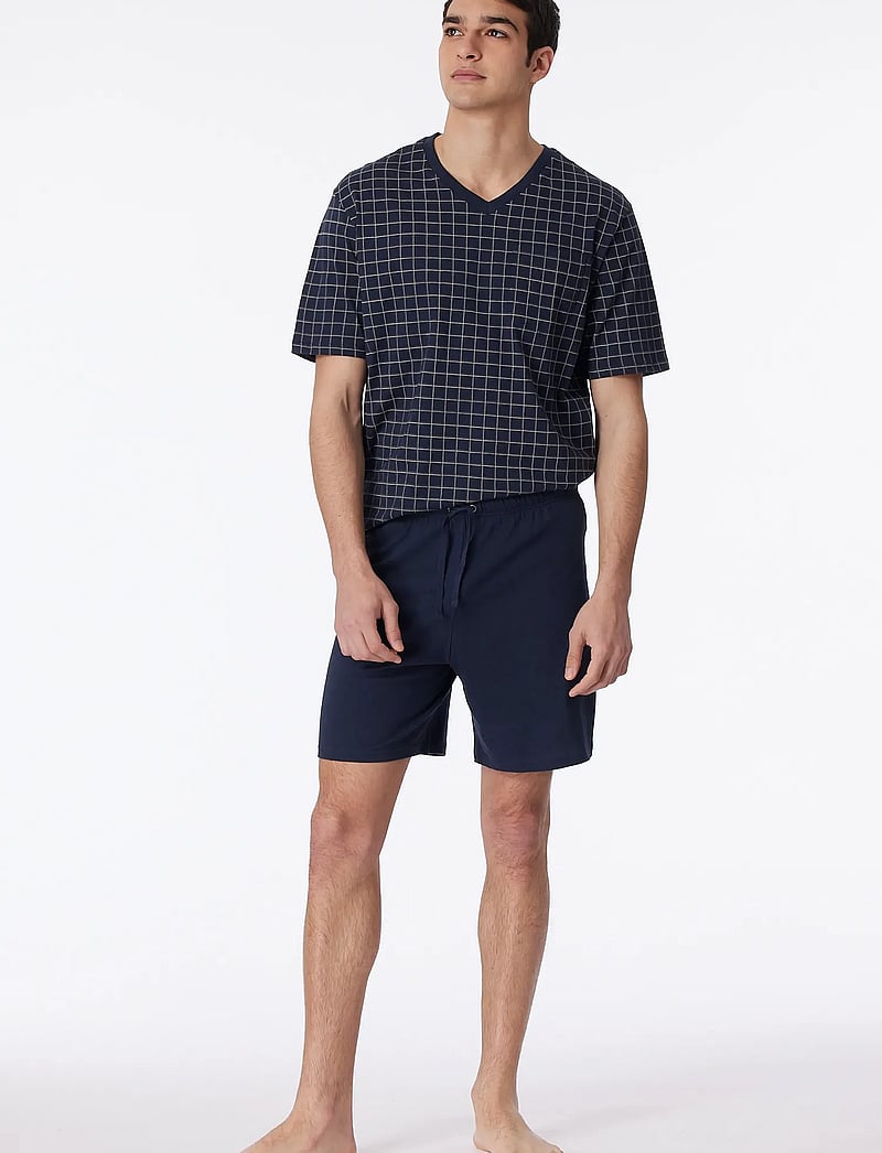 Schiesser - Pyjama Short - pyjamasets - dark blue - 0