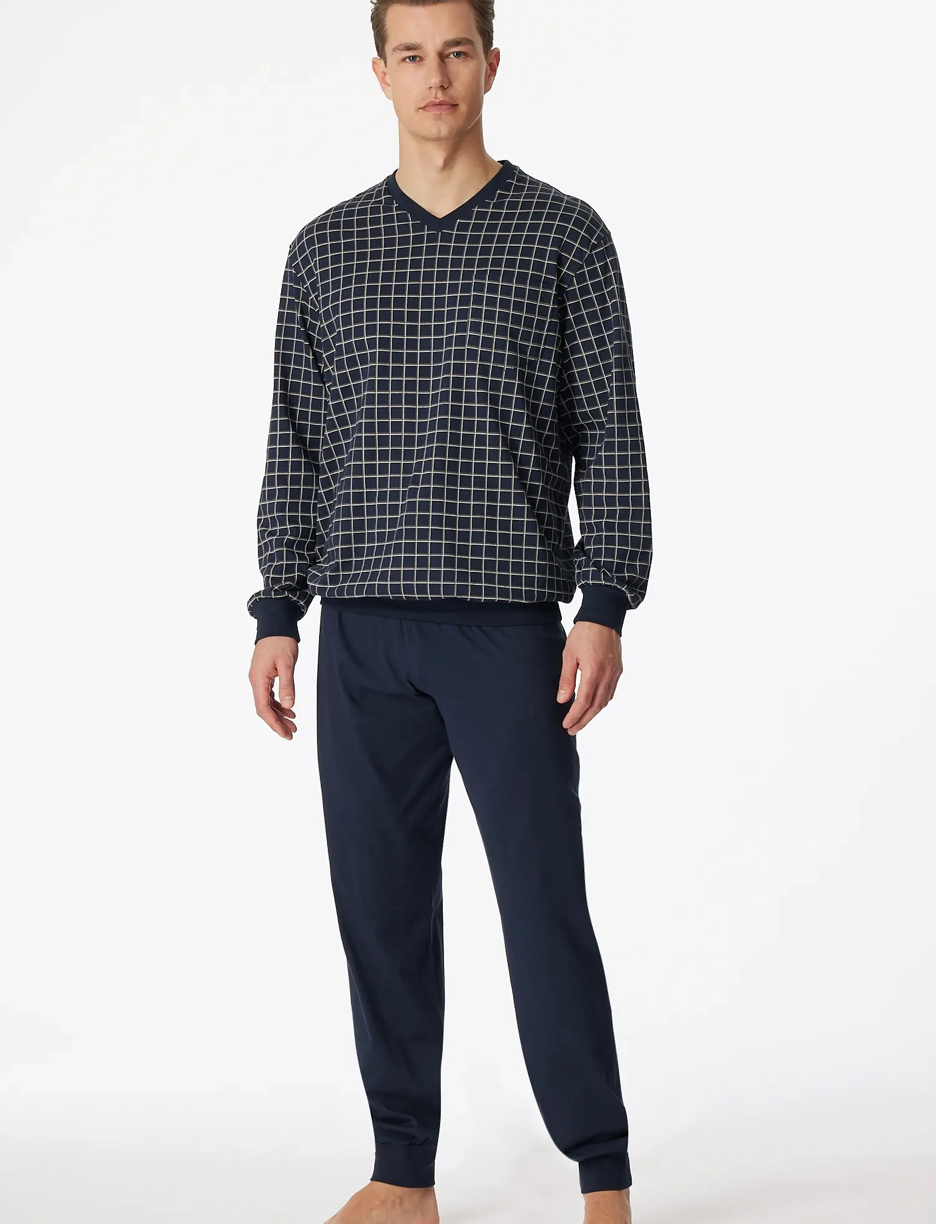 Schiesser - Pyjama Long - dark blue - 4