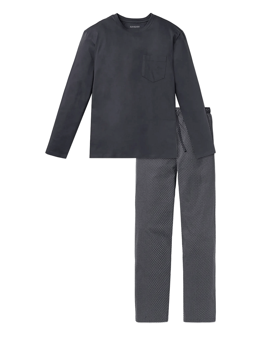 Schiesser - Pyjama Long - pyjamasets - anthracite - 1