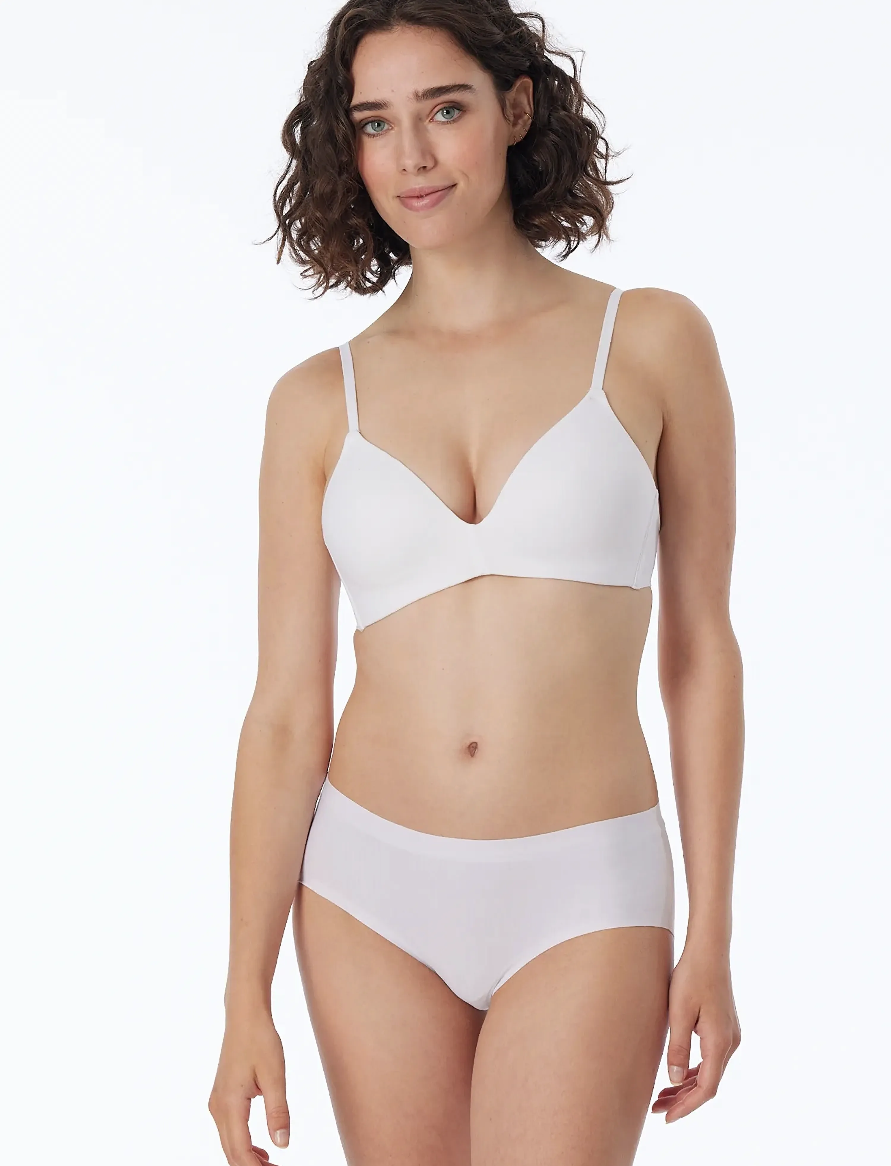Schiesser Seamless Panties, Midnight Blue Invisible Cotton, M, Weiß - Hipster & Boyshorts, Frauen