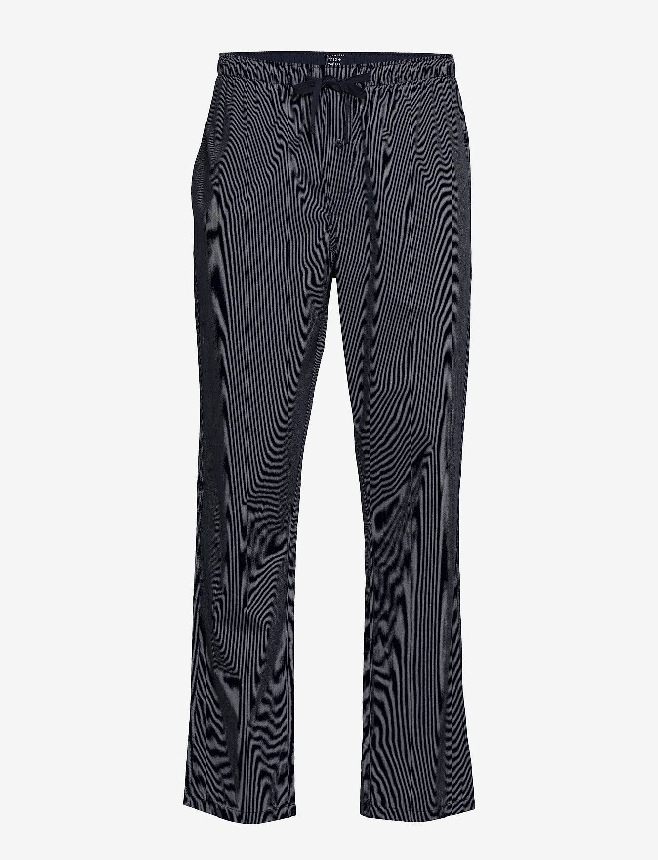 Schiesser - Long Pants - pyjamasbyxor - dark blue - 1