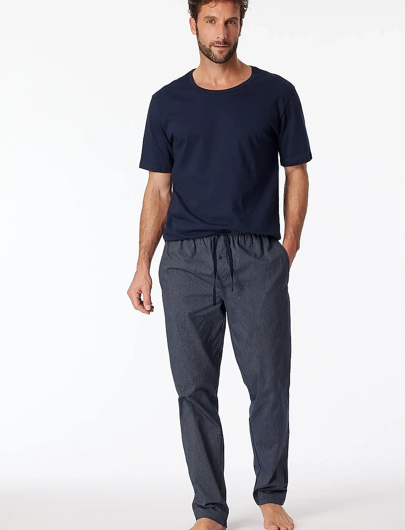 Schiesser - Long Pants - pyjamasbyxor - dark blue - 0