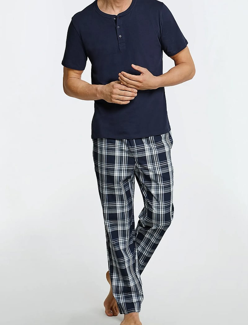 Schiesser - Long Pants - pyjamasbyxor - dark blue - 0