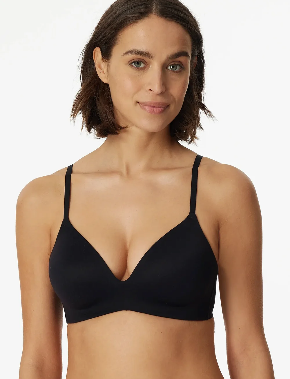 Schiesser - Padded Bra - bygellösa bh:ar - black - 4