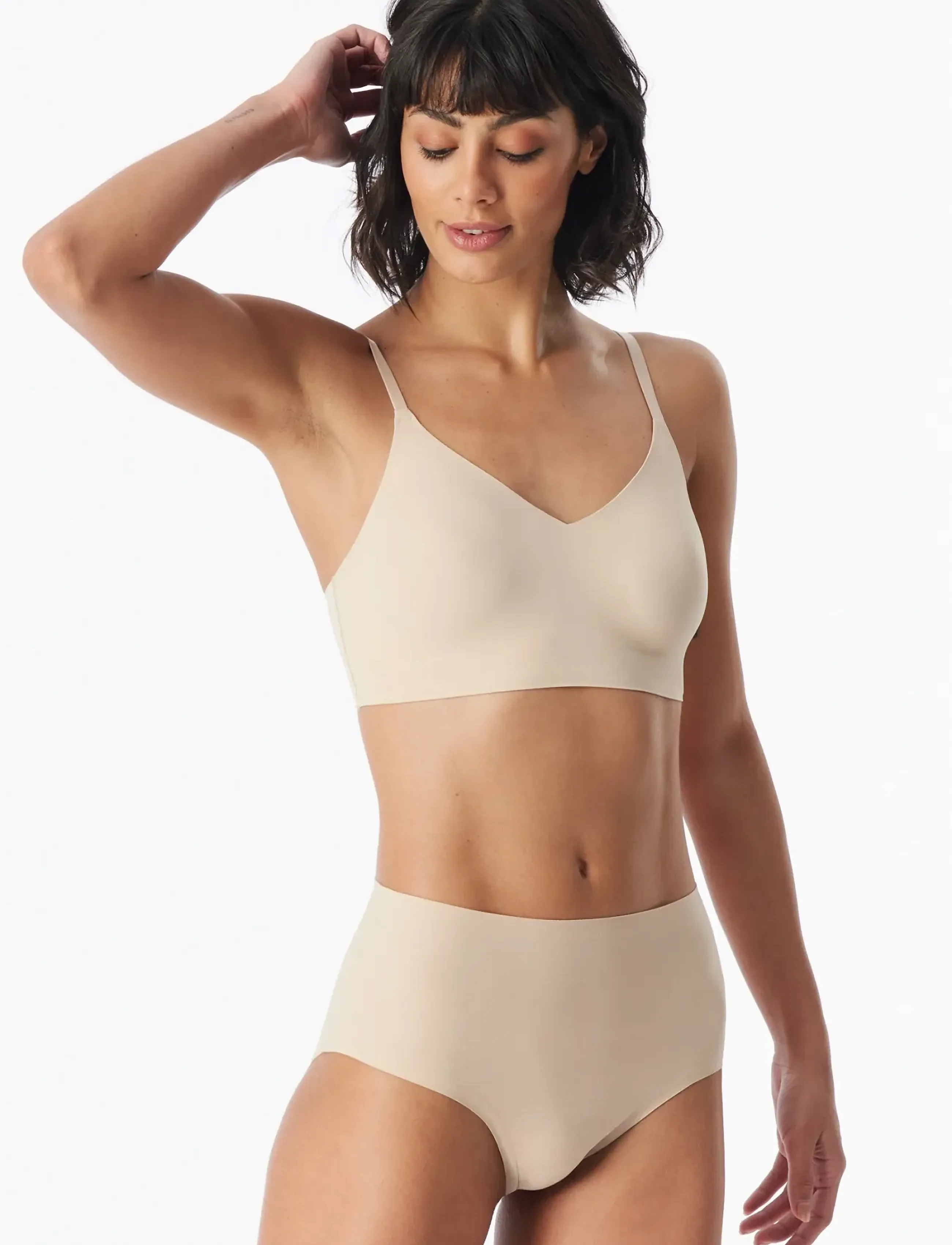 Schiesser Maxi Briefs, Microware, Sand - Invisible Soft, 38, Beige, Trusser > Trusser Med Høj Talje, Dame
