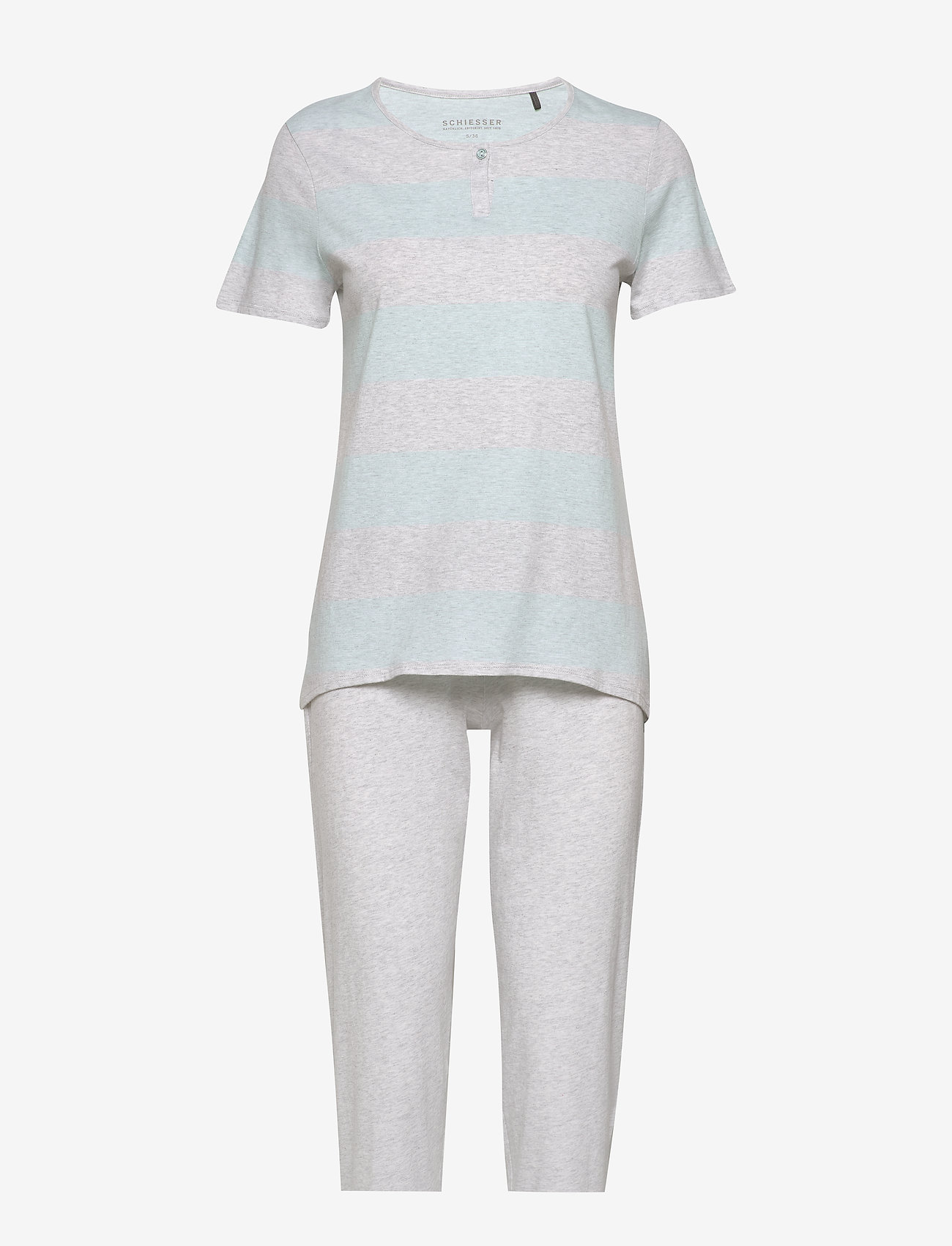 Schiesser - Pyjama Long - grey melange - 0