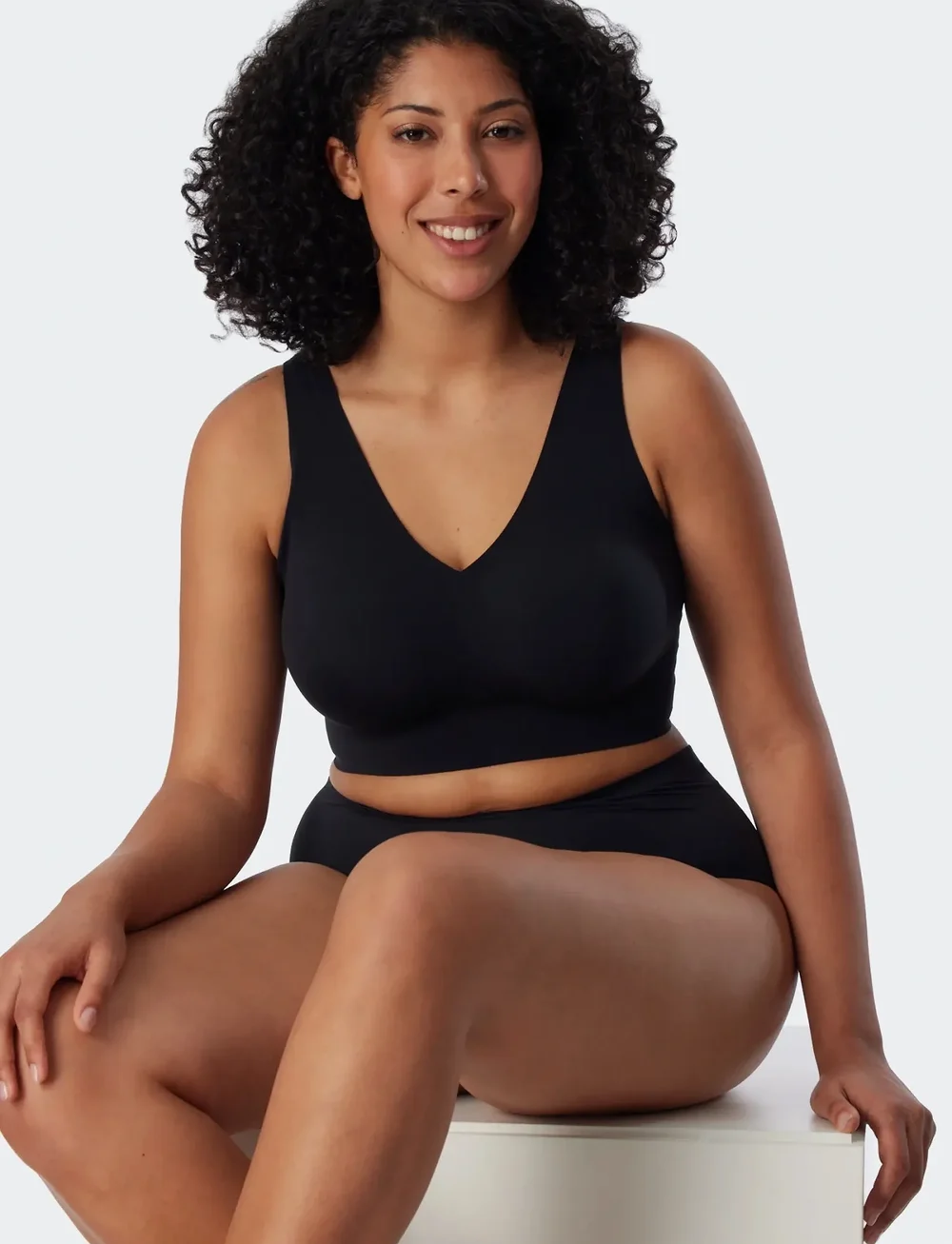 Schiesser - Bustier mit Pads - Invisible Soft - bh-linnen - black - 0