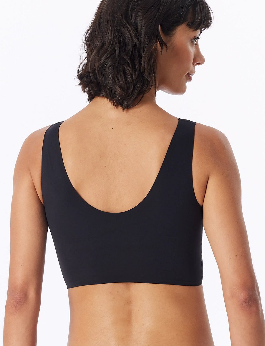 Schiesser - Bustier mit Pads - Invisible Soft - biustonosze tank top - black - 3