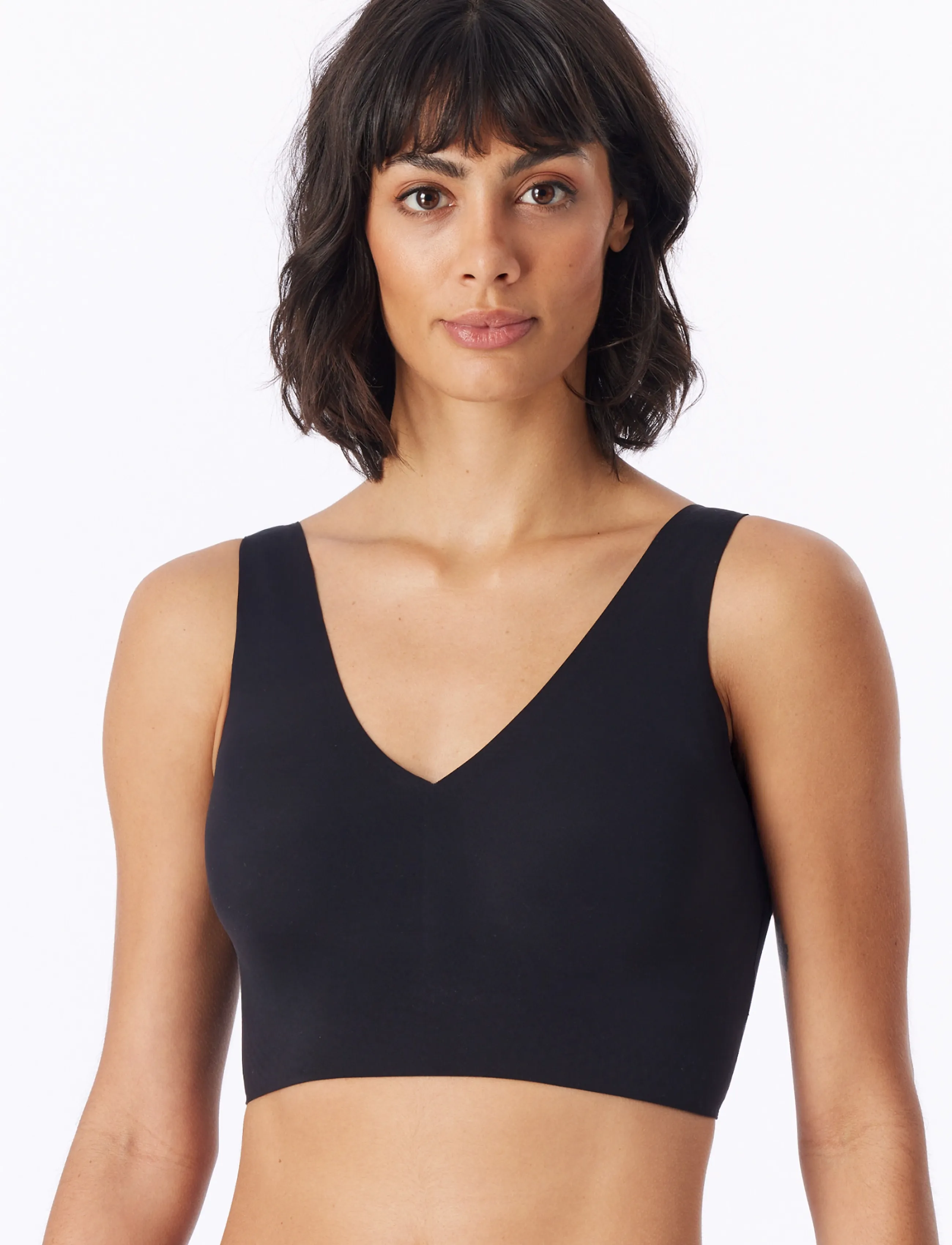 Schiesser - Bustier mit Pads - Invisible Soft - biustonosze tank top - black - 4