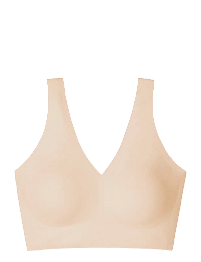 Microware Bustier With Removable Pads, Sand - Invisible Soft - Tank Top-Bh'Er
