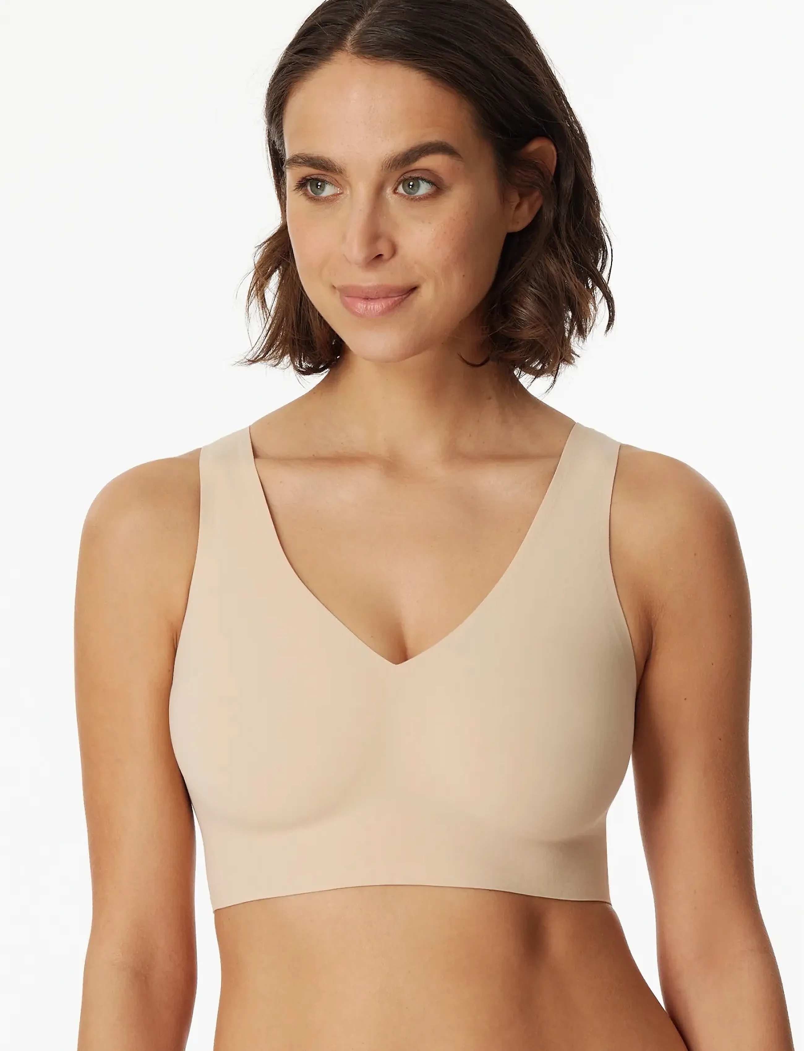 Schiesser - Bustier mit Pads - Invisible Soft - tank-top brjóstahaldarar - sand - 4