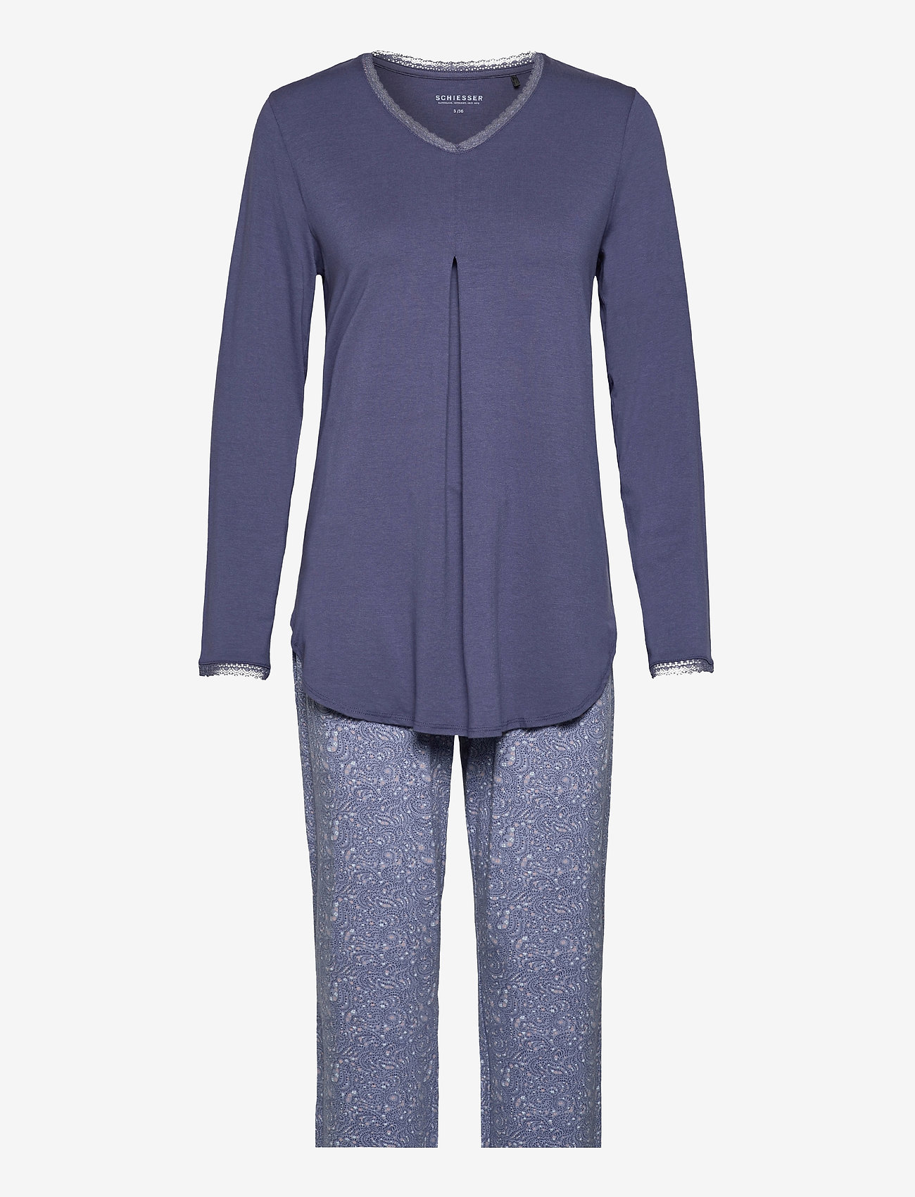 Schiesser - Pyjama Long - blue - 0
