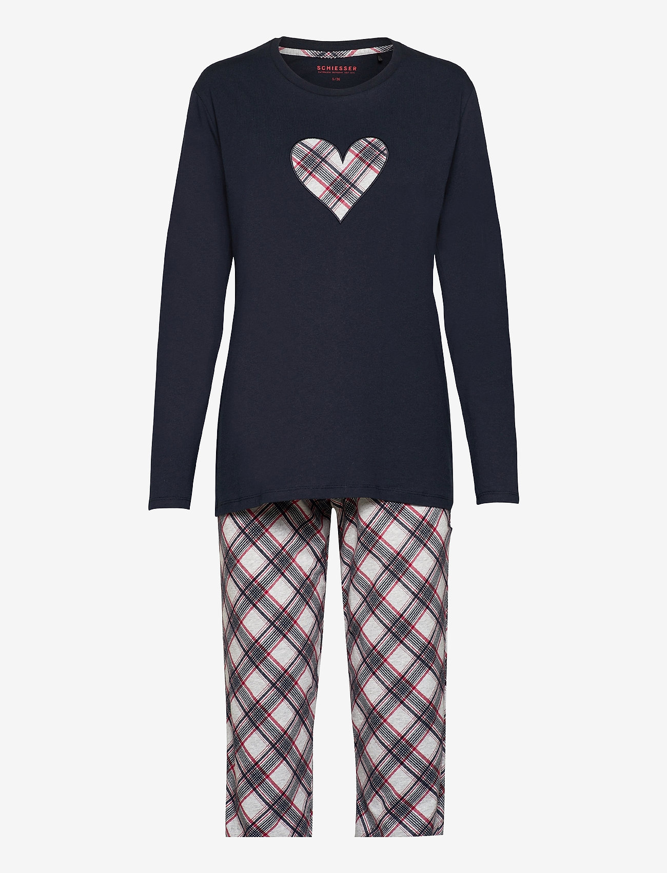 Schiesser - Pyjama Long - dark blue - 0