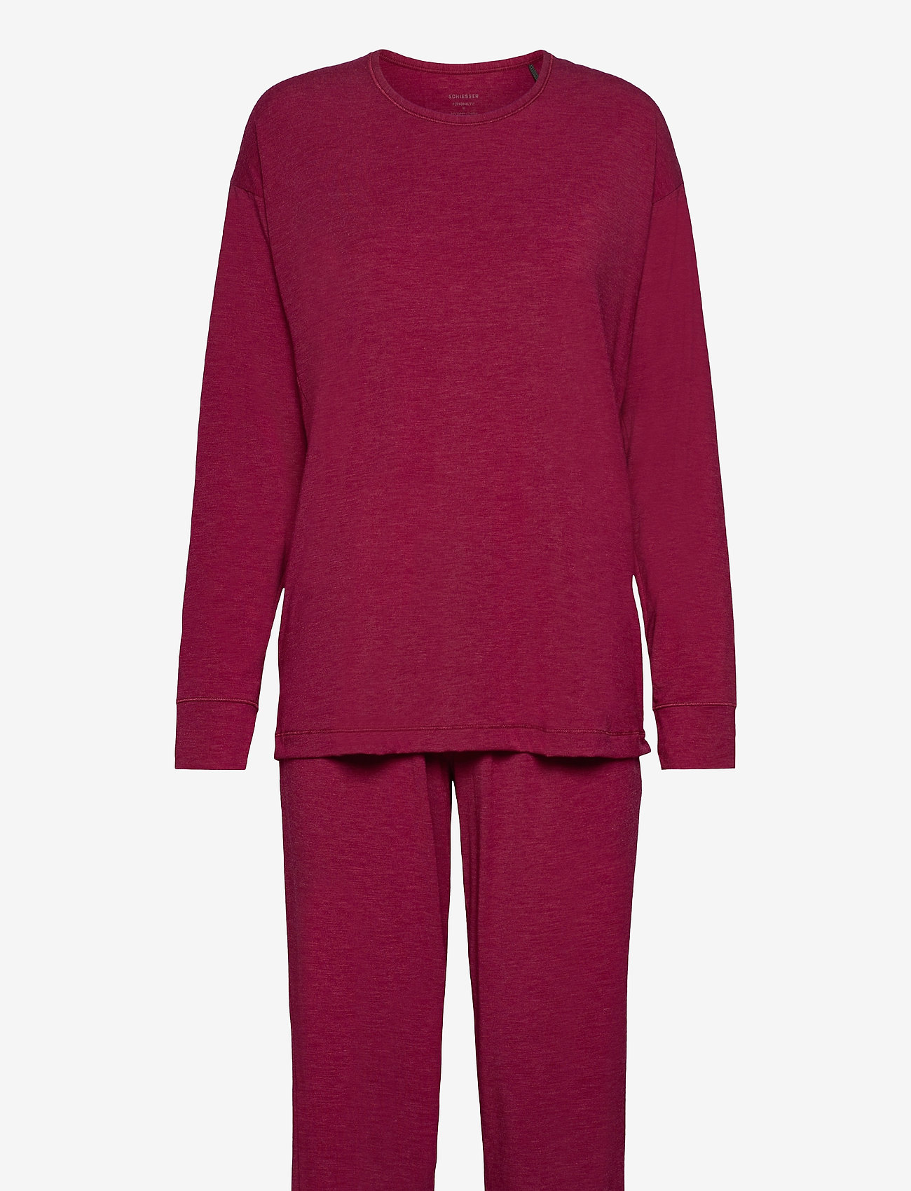 Schiesser - Pyjama Long - cranberry - 0