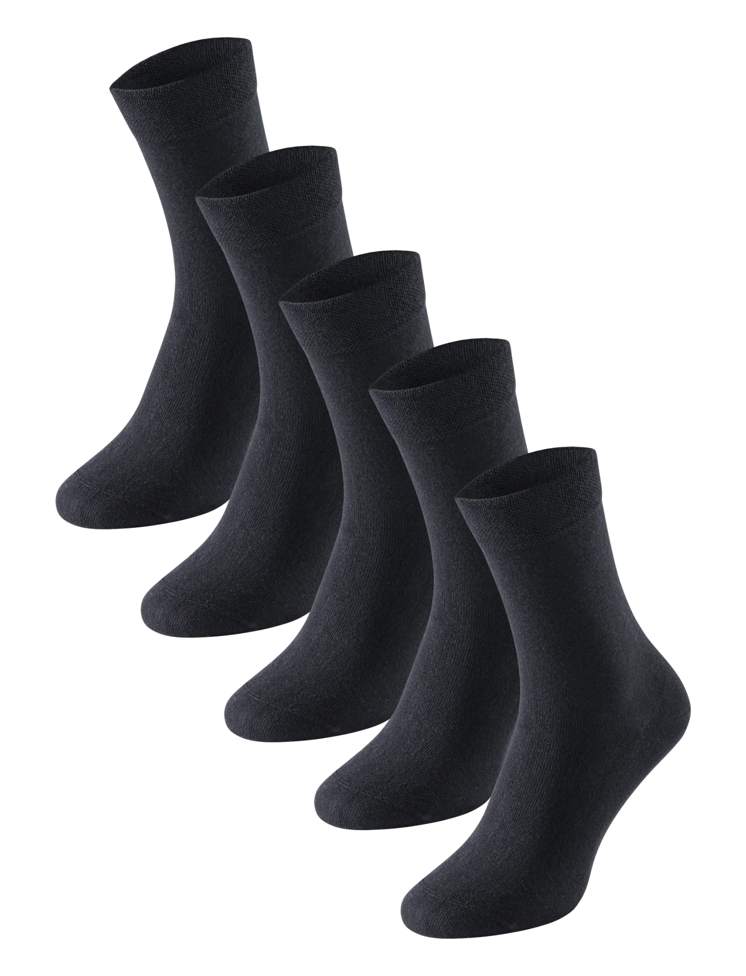 Schiesser Women's Socks, 5-Pack, Black - Bluebird, 35-38, Black, Sokker > Almindelige Sokker, Dame